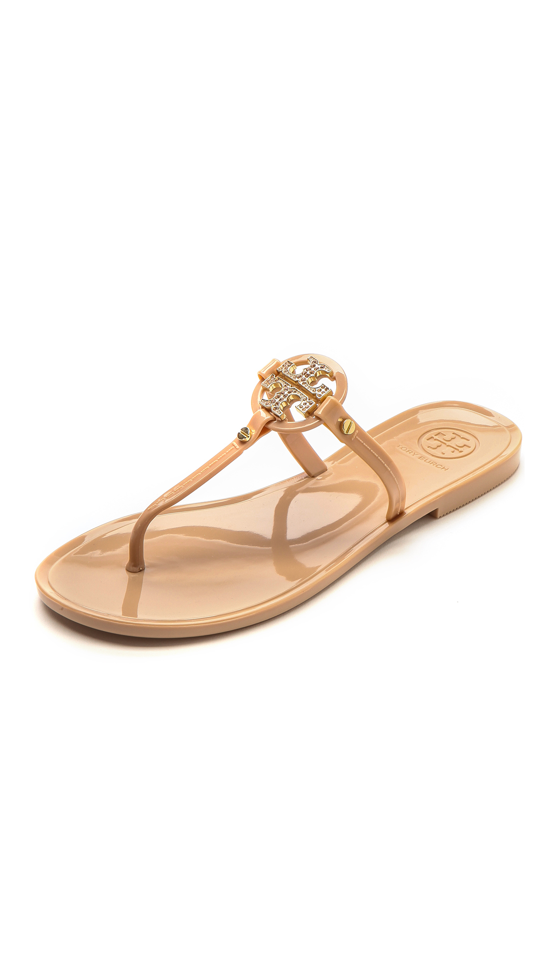 enamel miller flat sandals