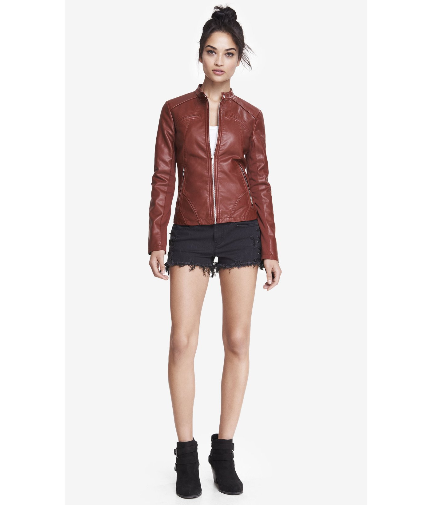 express red leather jacket