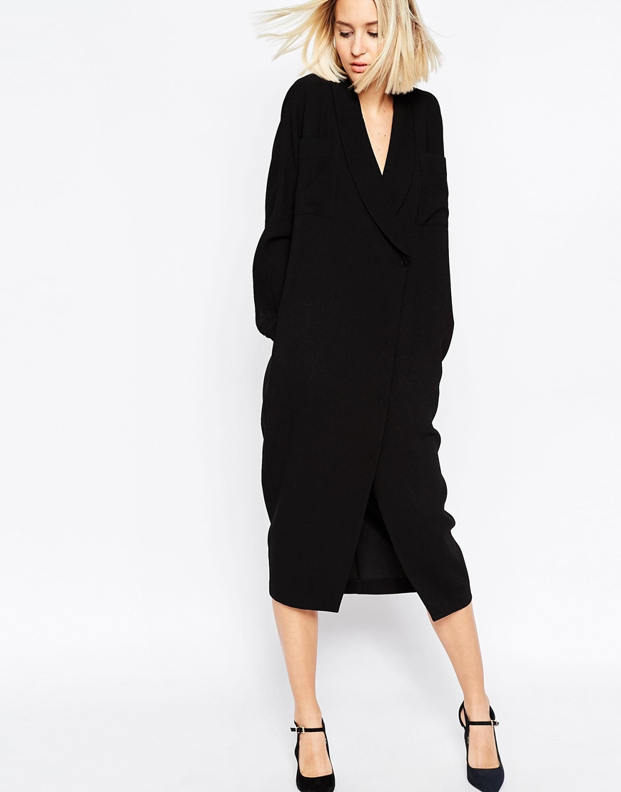 asos black shirt dress