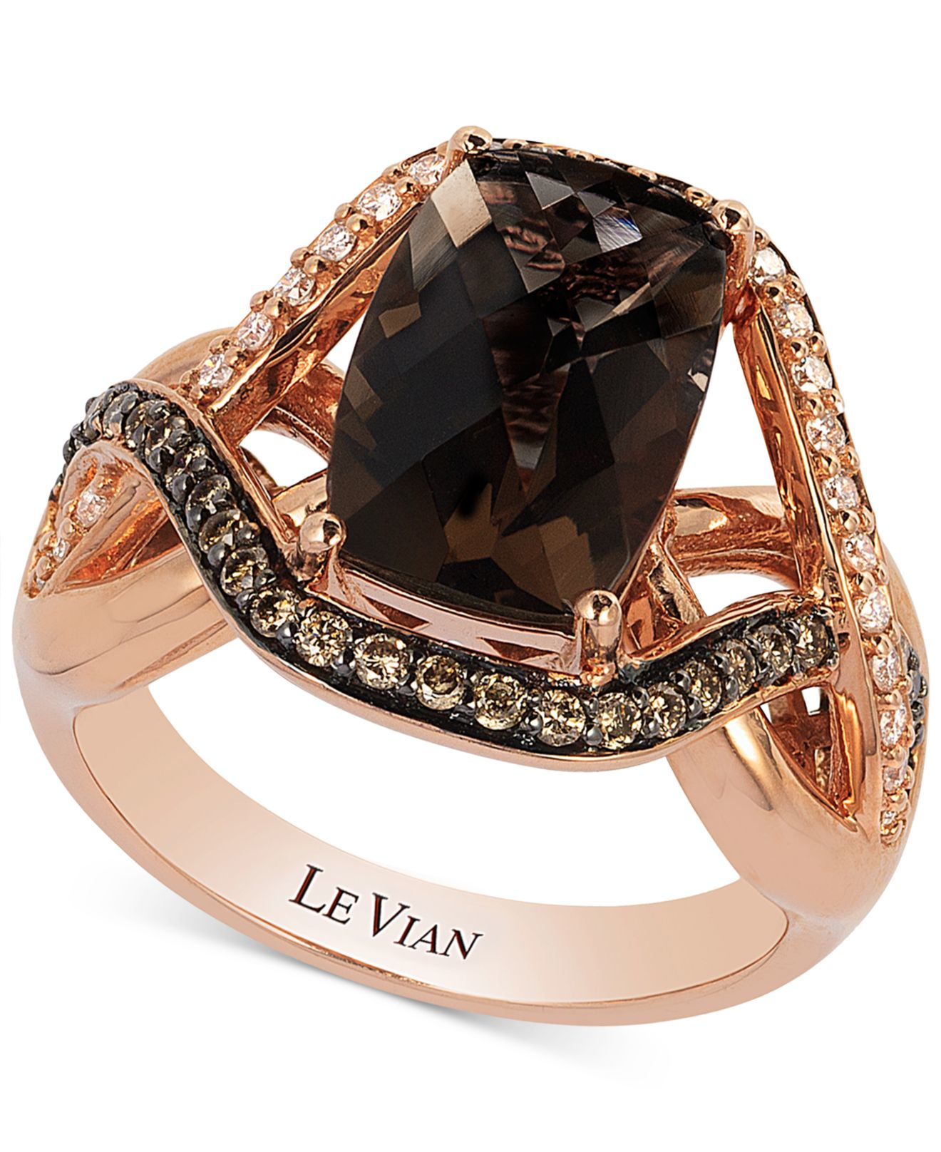 Smoky Quartz And Chocolate Diamond Ring Smoky Quartz And Chocolate Diamond Ring