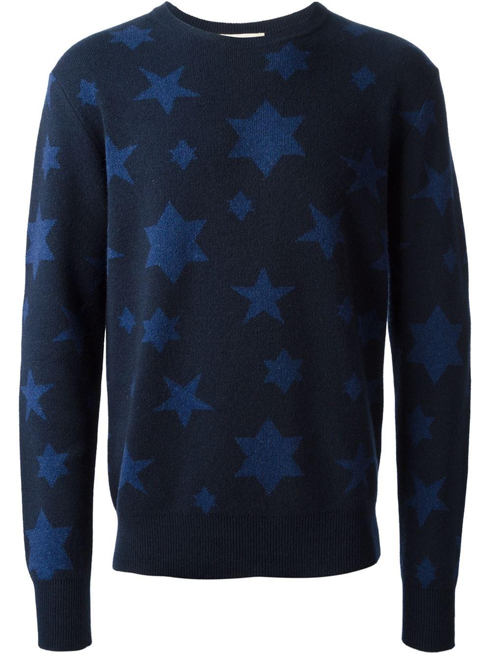 Lyst - Ymc Star Pattern Sweater in Blue for Men