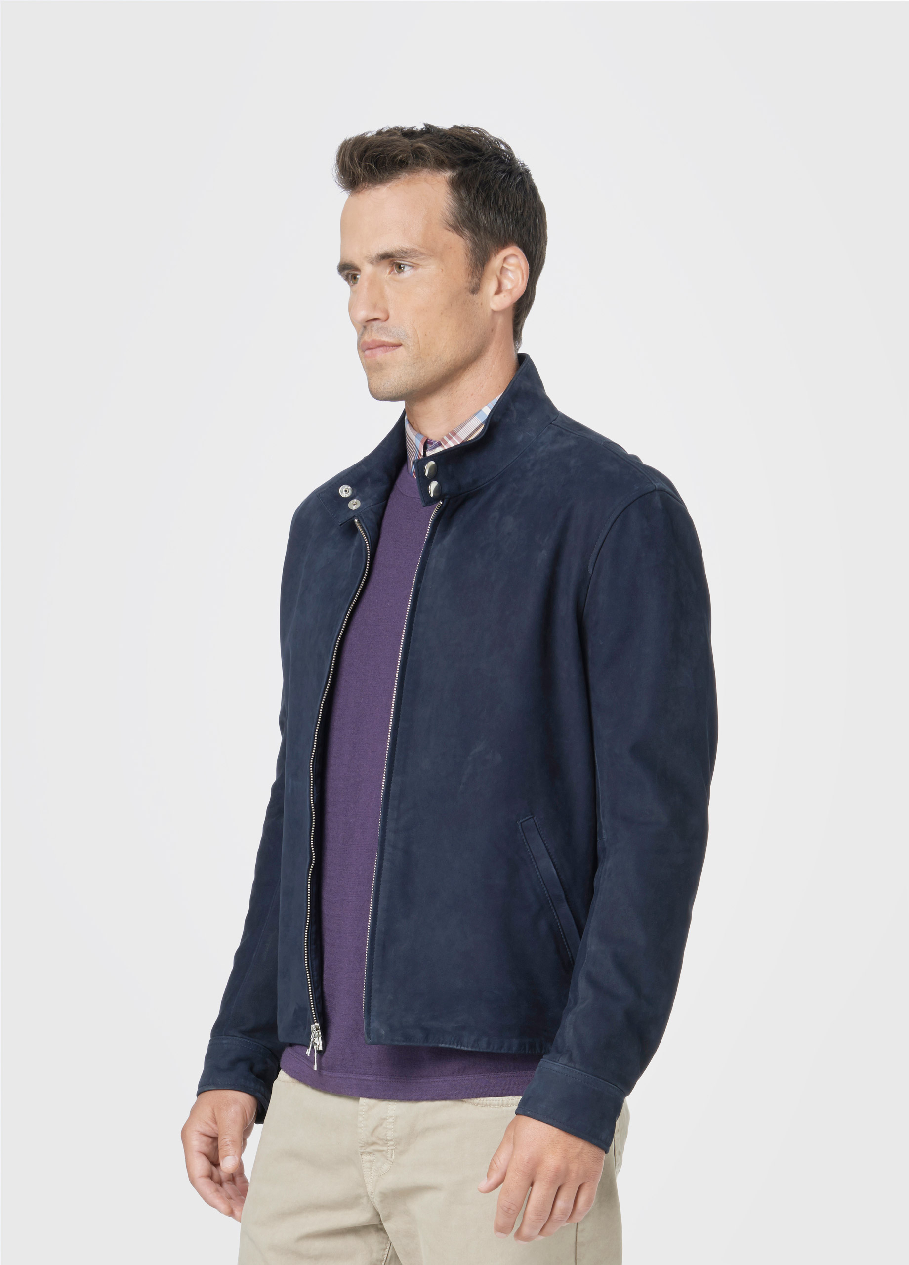 Download Lyst - Vince Harrington Suede Jacket in Blue for Men