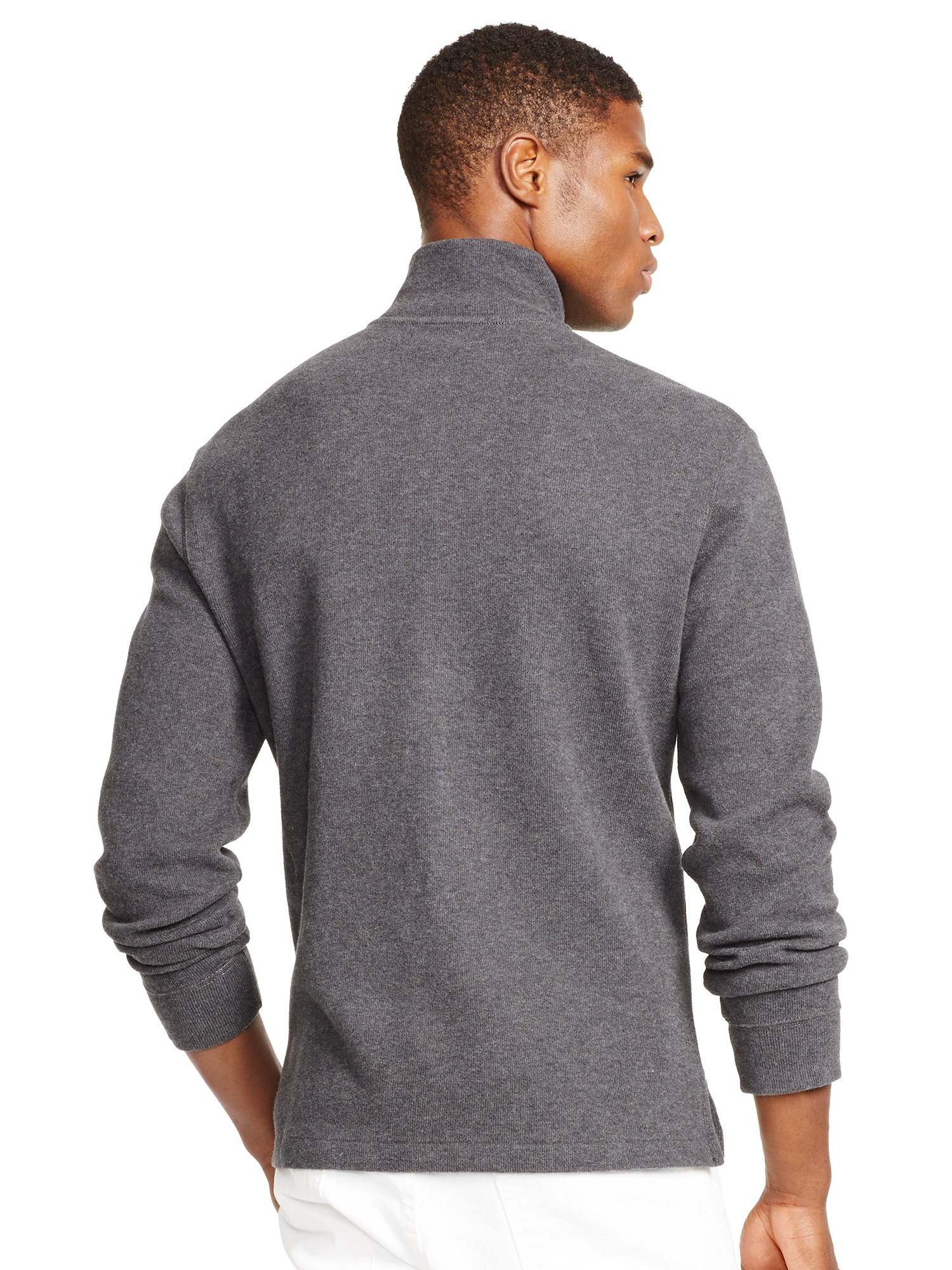 Polo Ralph Lauren Half-zip Jumper in Dark Grey Heather (Grey) for Men - Lyst