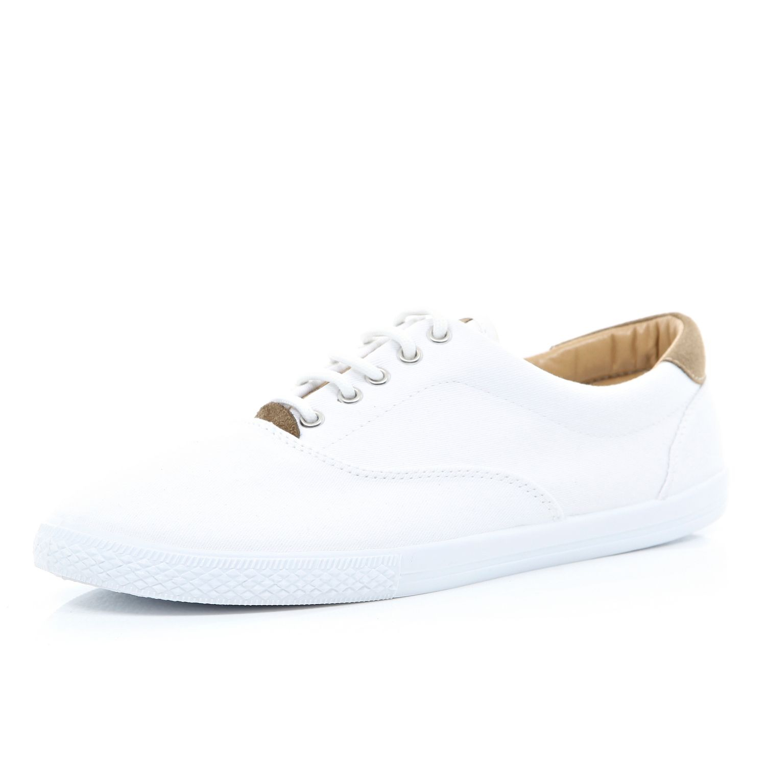 river island white plimsolls