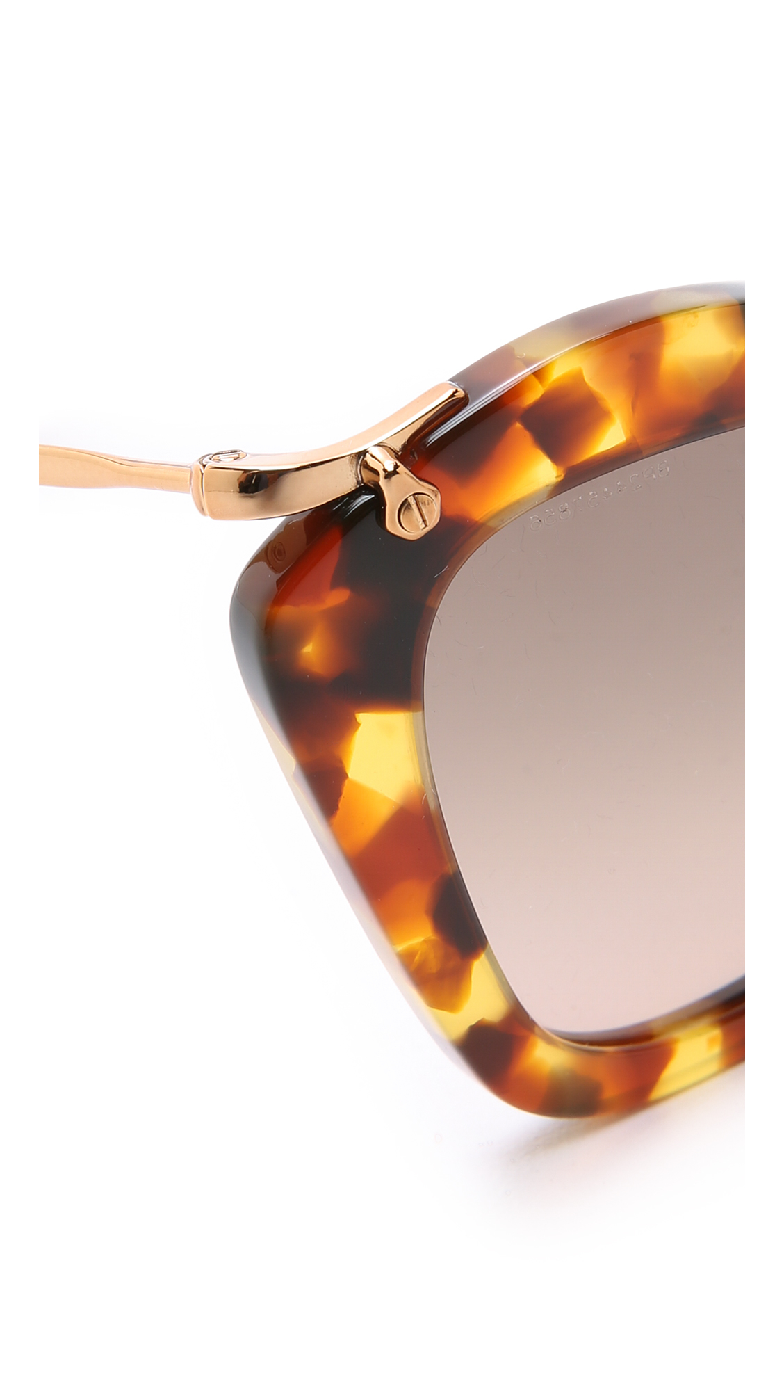 Miu Miu Cat Eye Sunglasses - Light Havana/brown Gradient | Lyst