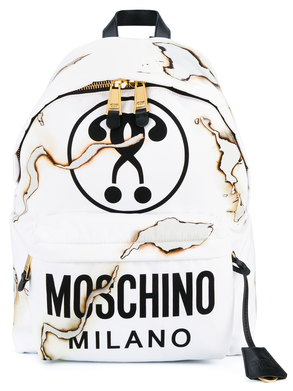Moschino Cigarette Burn Backpack in White | Lyst Australia