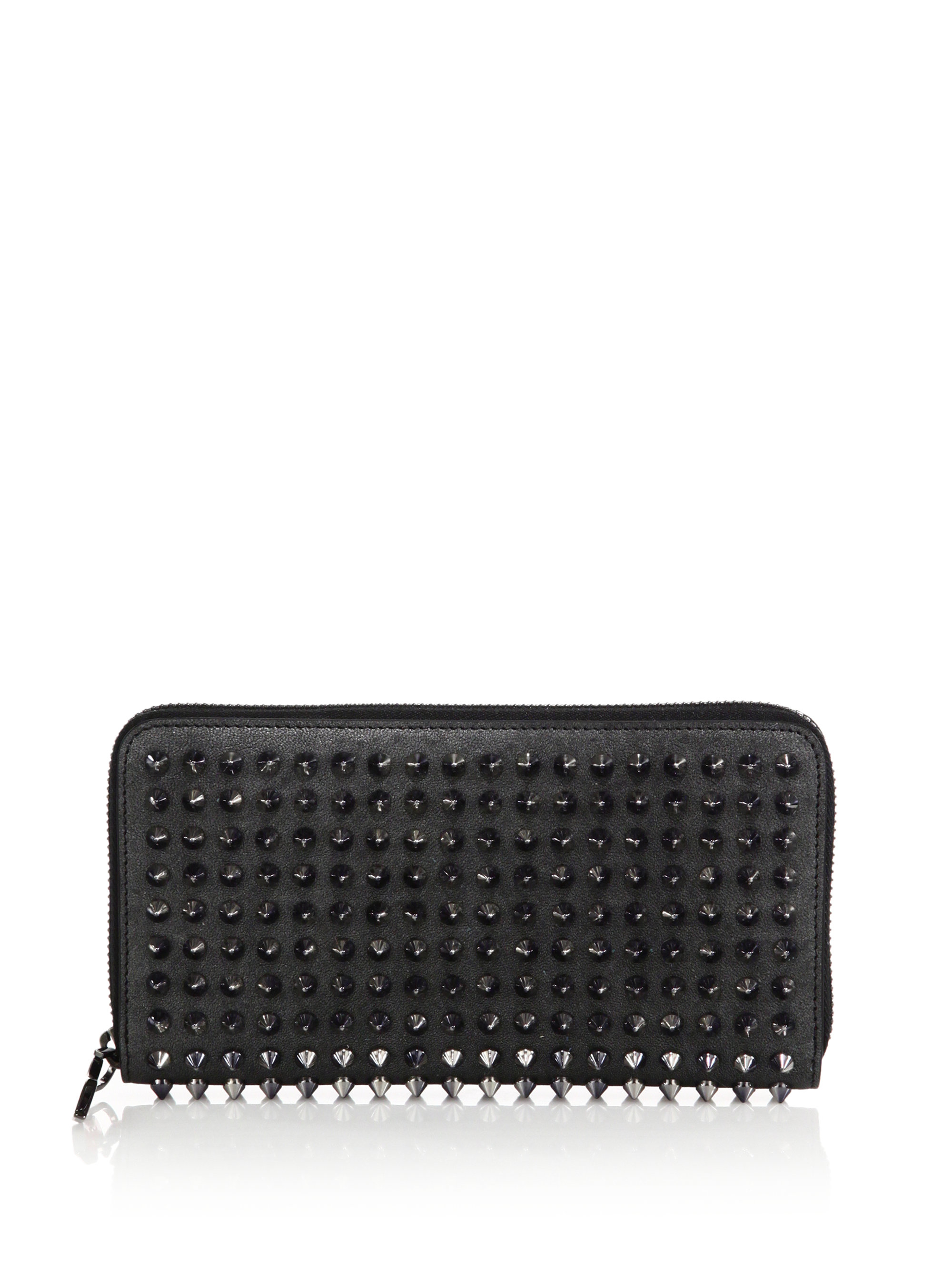 Christian louboutin Panettone Studded Leather Zip Continental ...  
