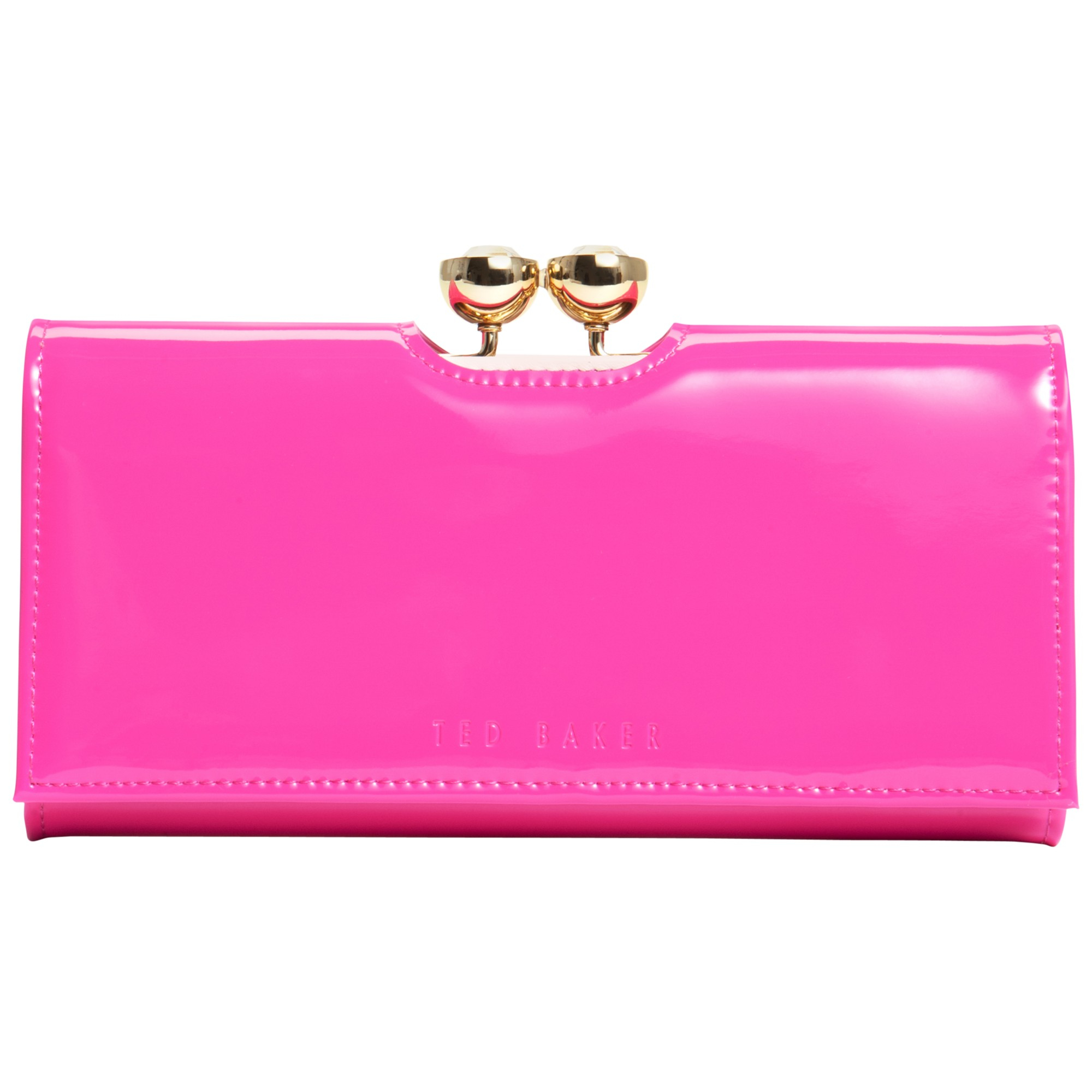 Ted Baker Kassady Crystal Bobble Leather Matinee Purse in Bright Pink ...