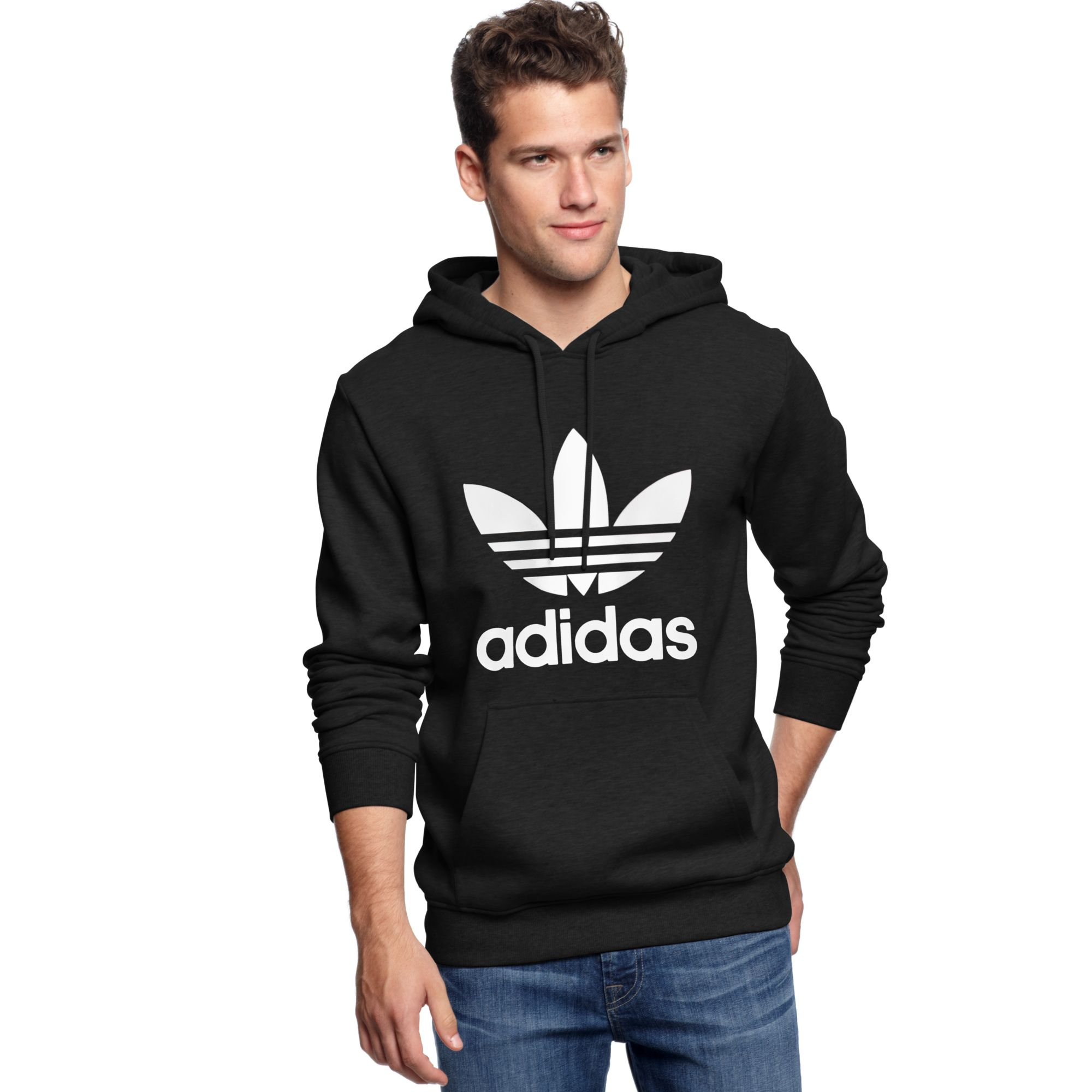Lyst - Adidas Adi Originals Trefoil Hoodie in Black for Men