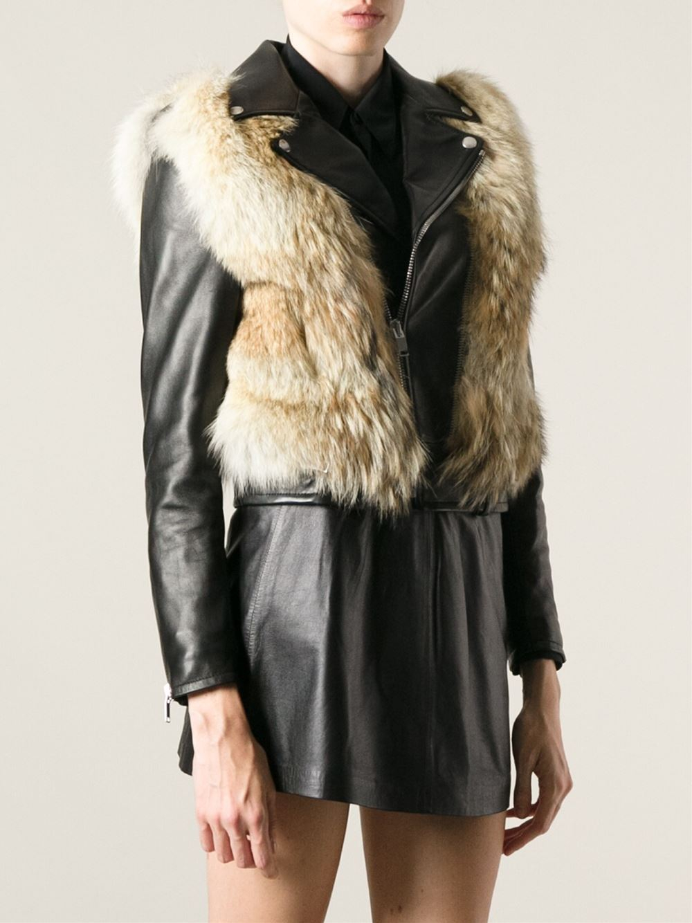 furry biker jacket