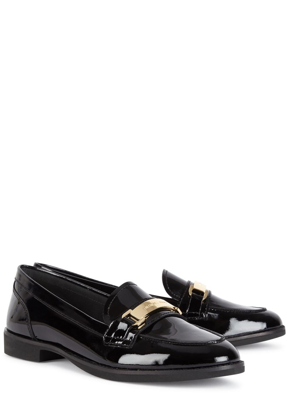 Michael Kors Ansley Black Patent Leather Loafers - Lyst