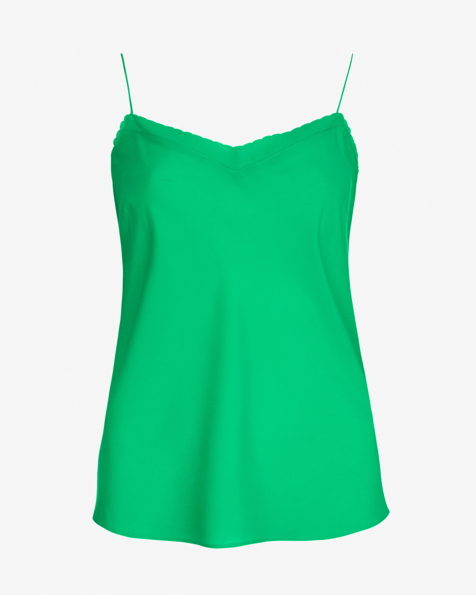 Ted Baker Scalloped Edge Cami Top in Green (Dark Green) | Lyst