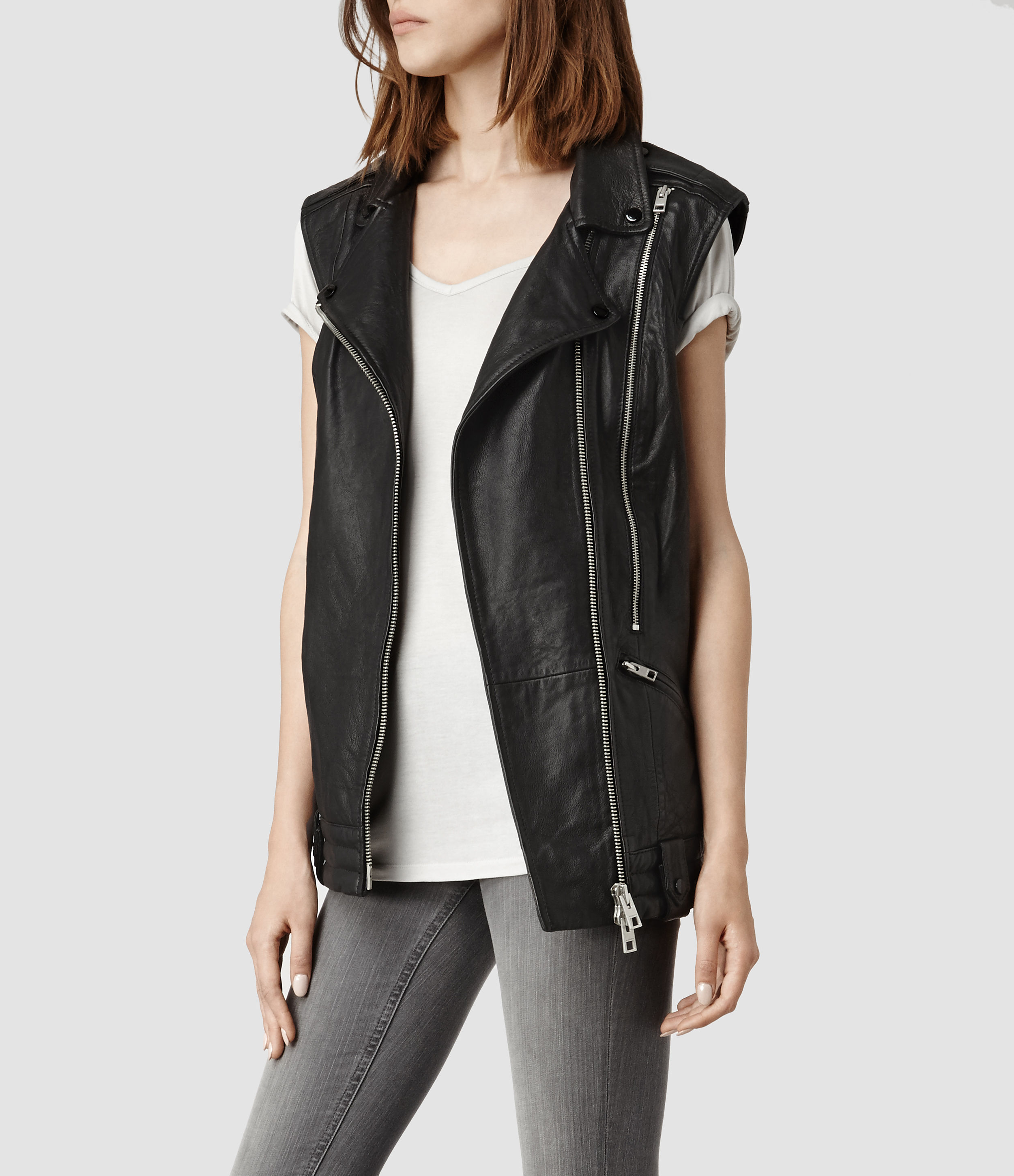leather gilets