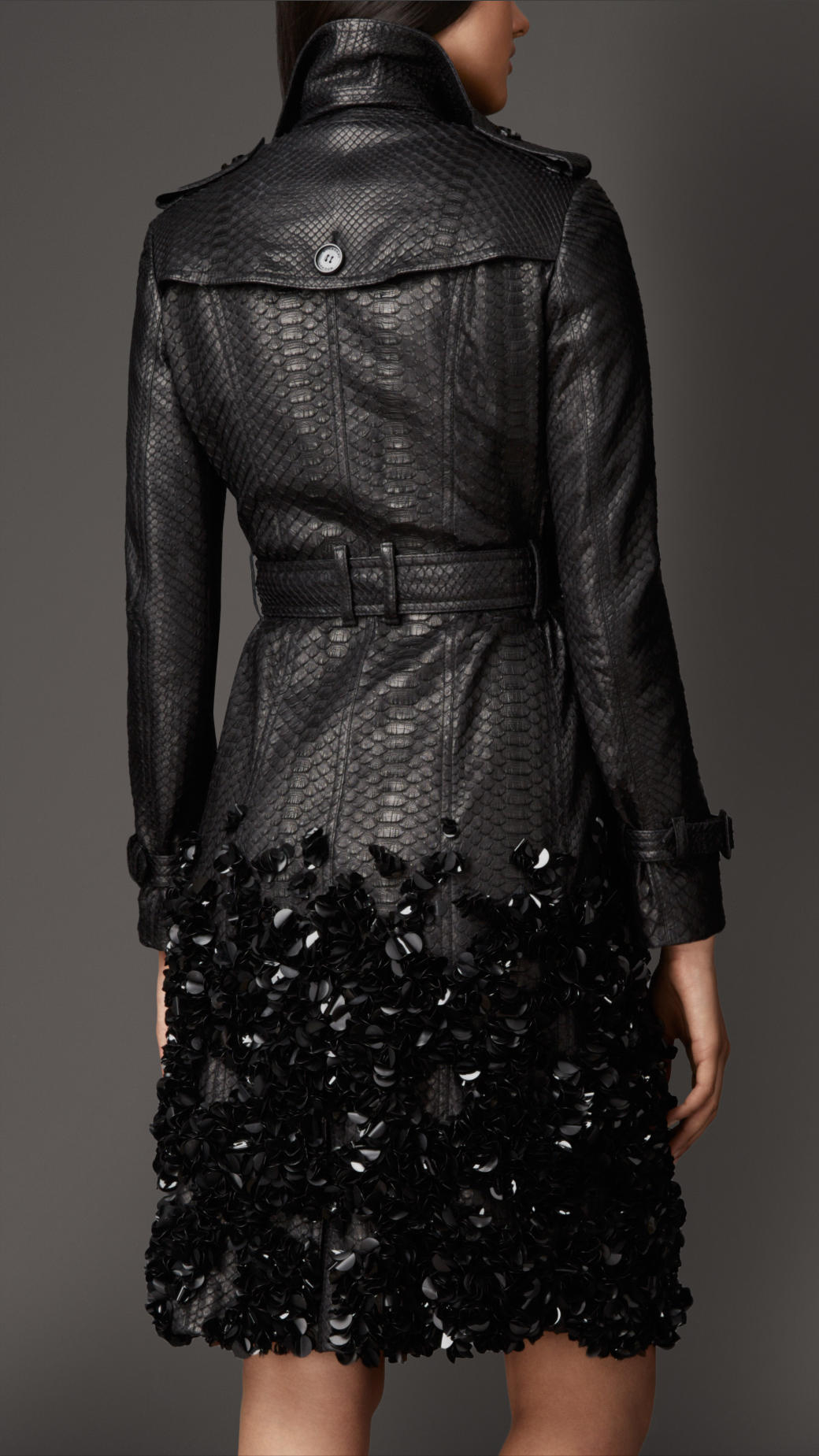 burberry python trench coat