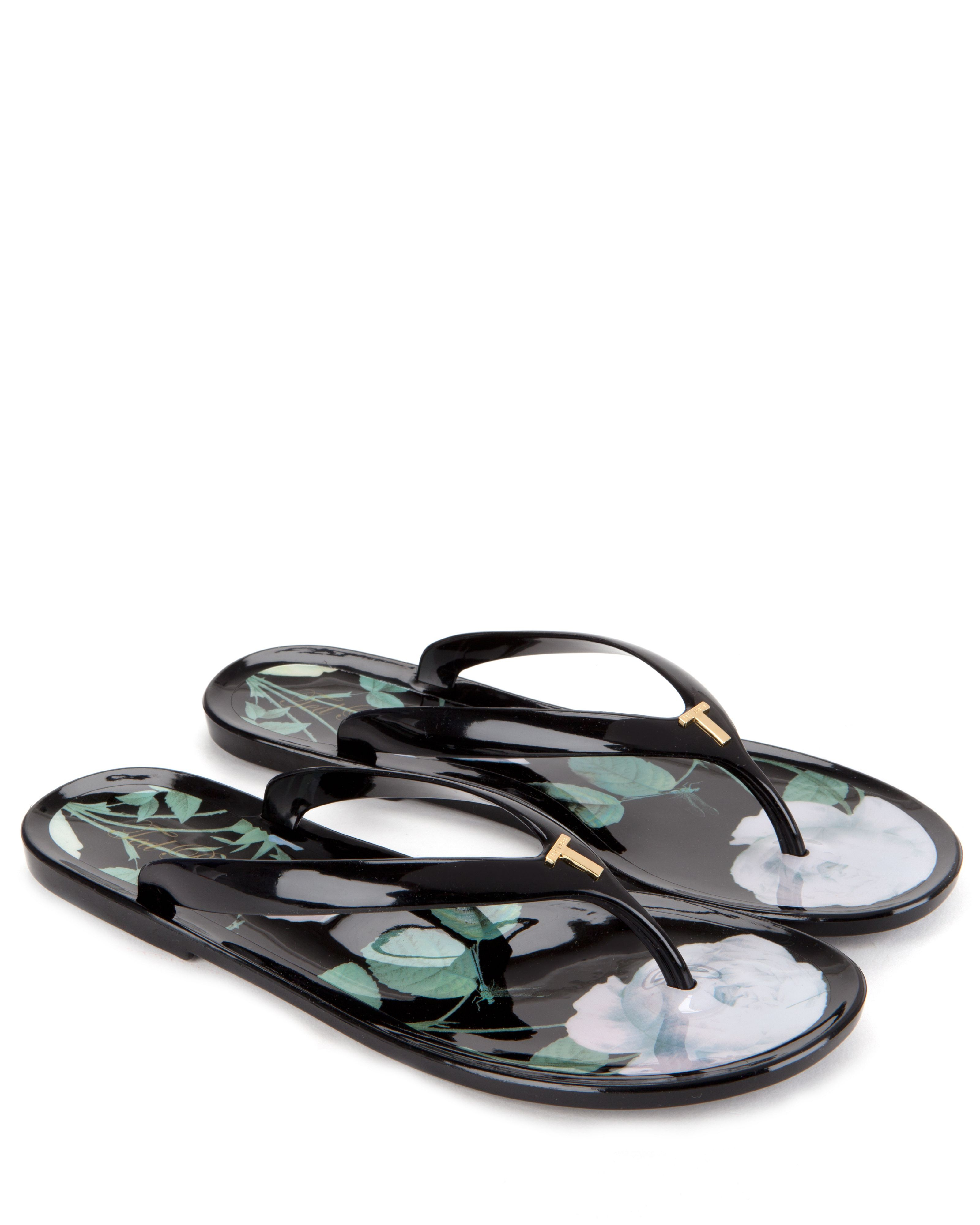 ted baker black flip flops