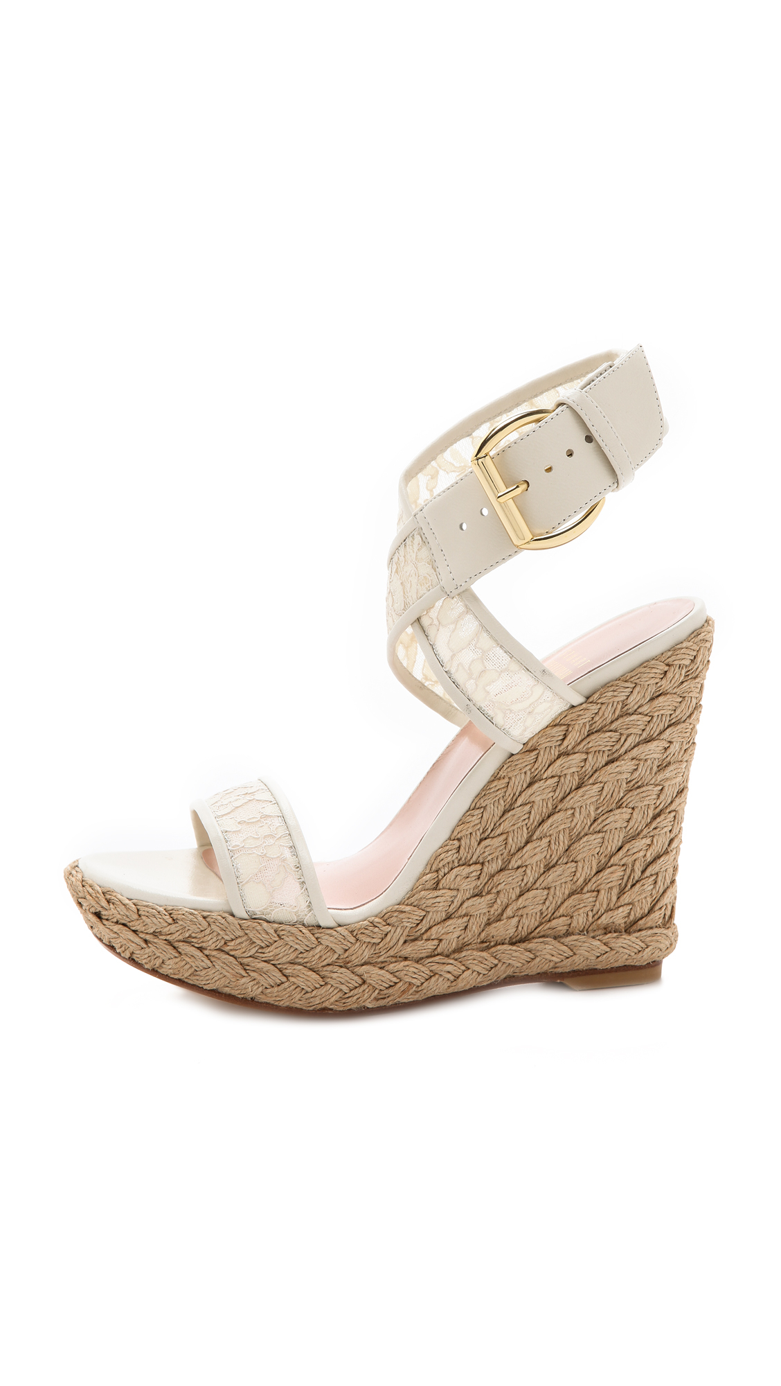white studded espadrille chunky sandals
