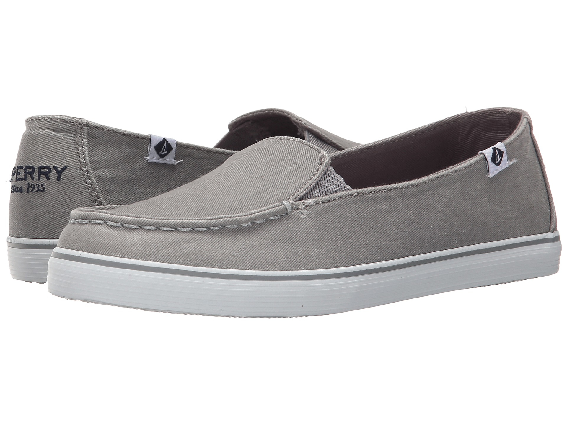 sperry canvas slip on womens