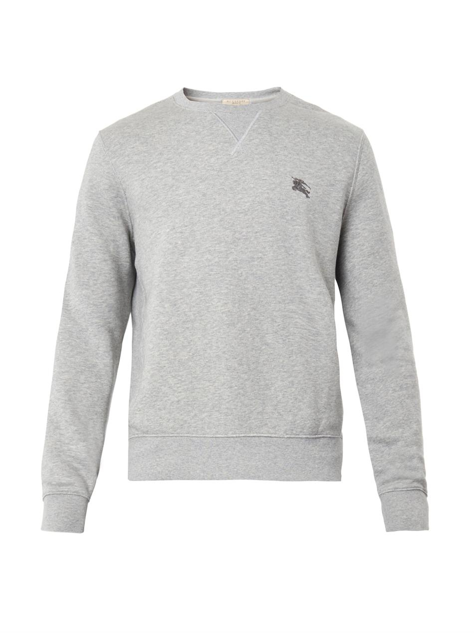 Burberry Brit Claridge Cotton-blend Sweatshirt in Gray for Men | Lyst
