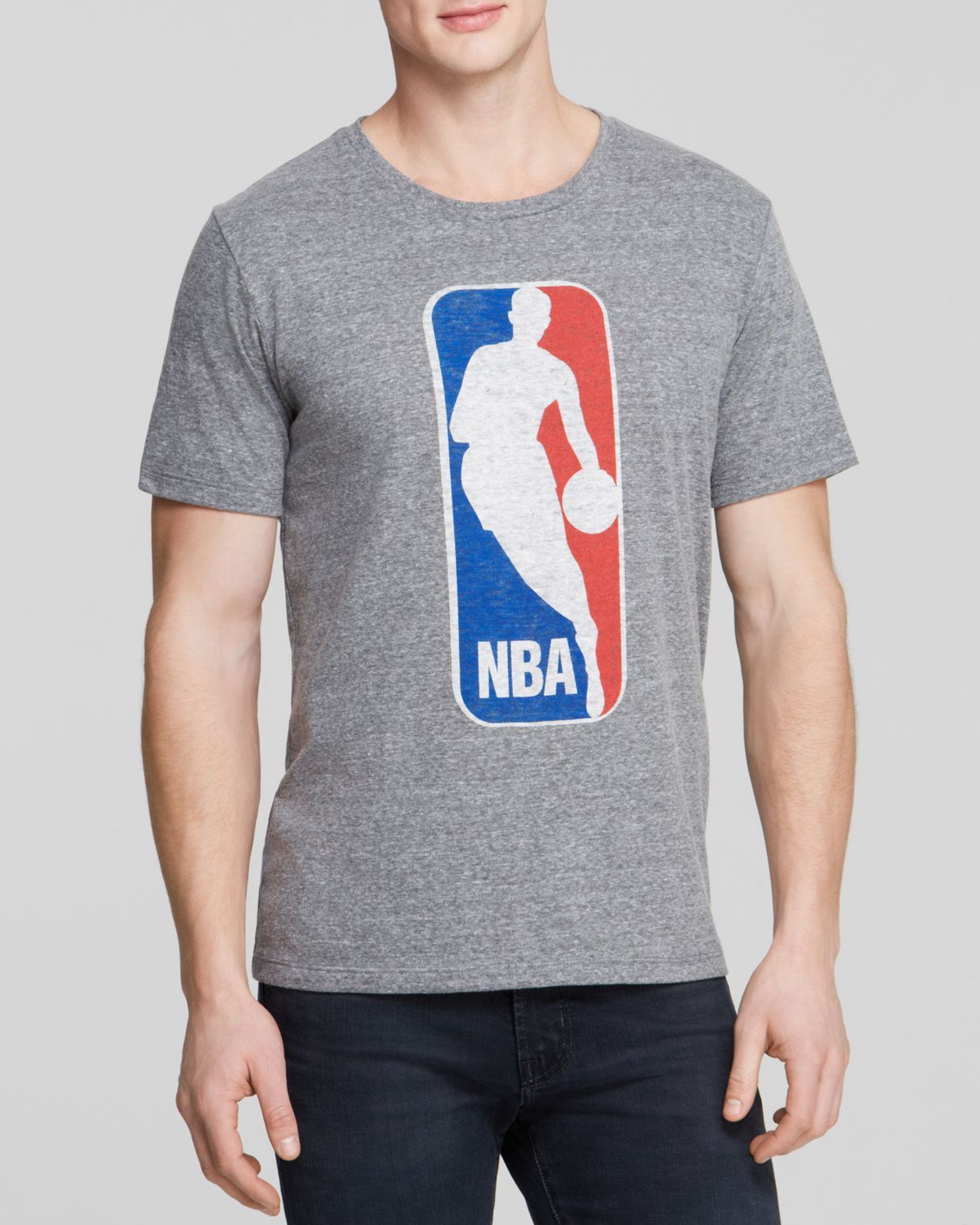 Junk Food Charcoal Nba Logo Tee in Gray for Men | Lyst