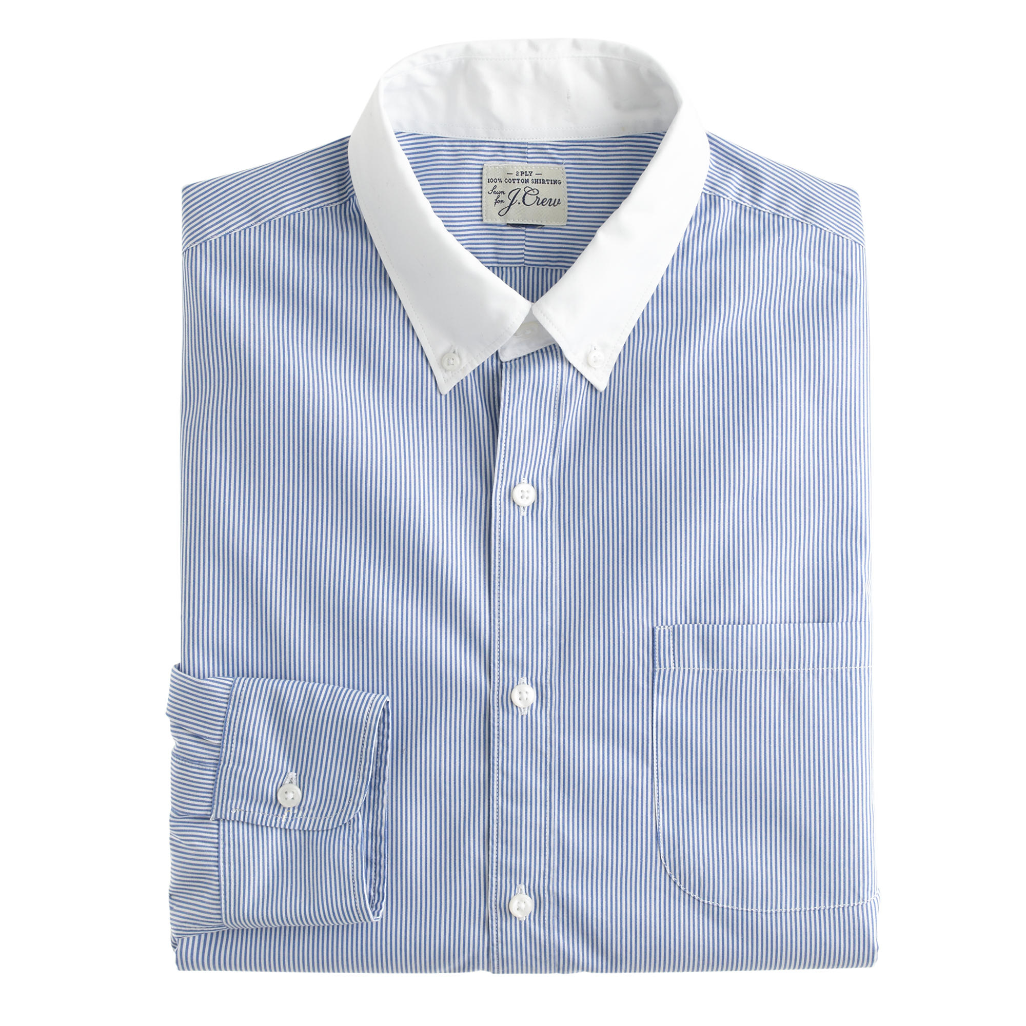 White-collar Shirt In Banker Stripe 
