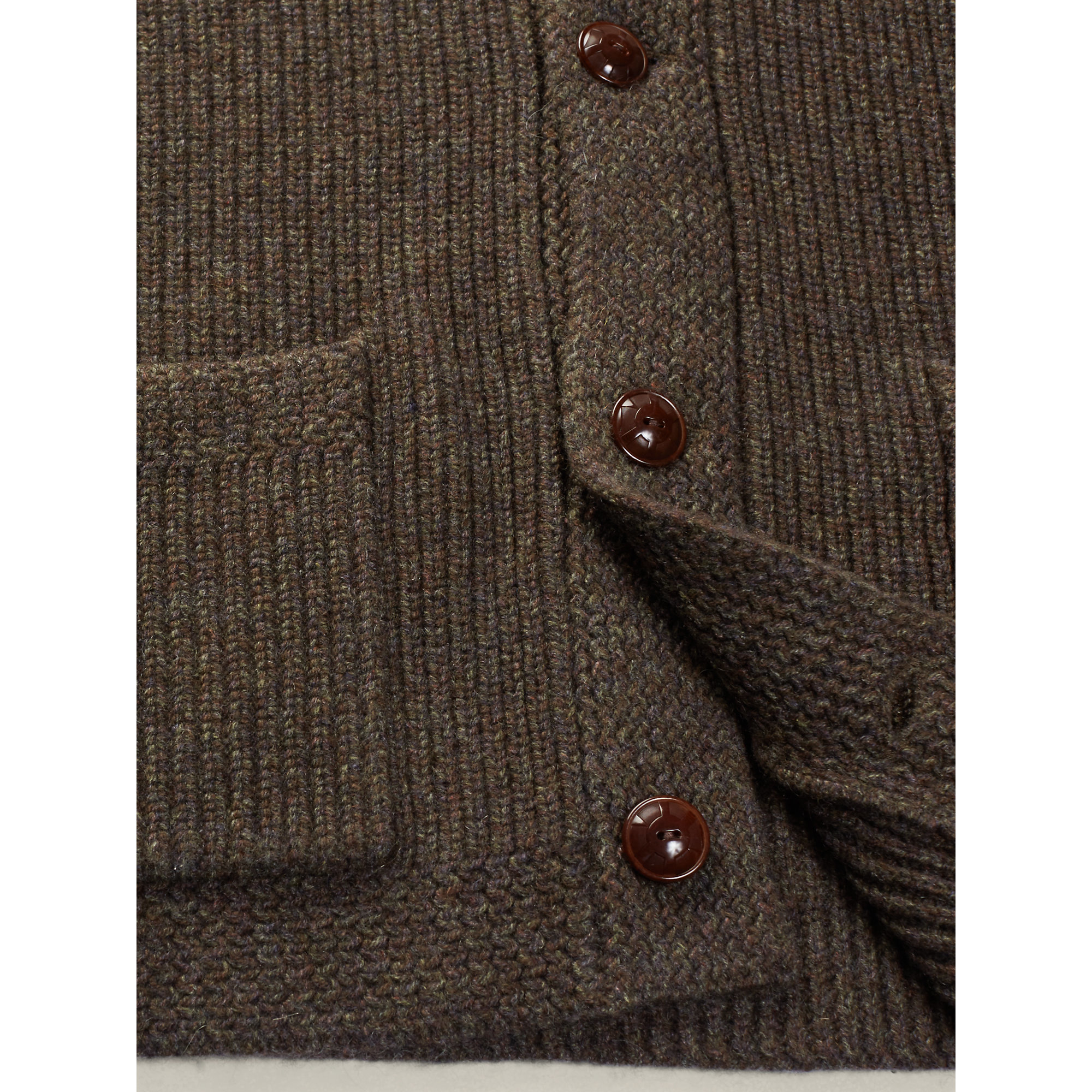 RRL Cashmere Shawl-collar Cardigan in Olive Heather (Green) for Men - Lyst
