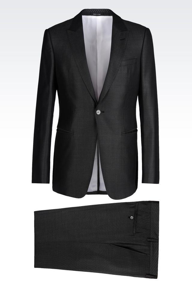 Lyst - Emporio Armani One Button Suit in Gray for Men