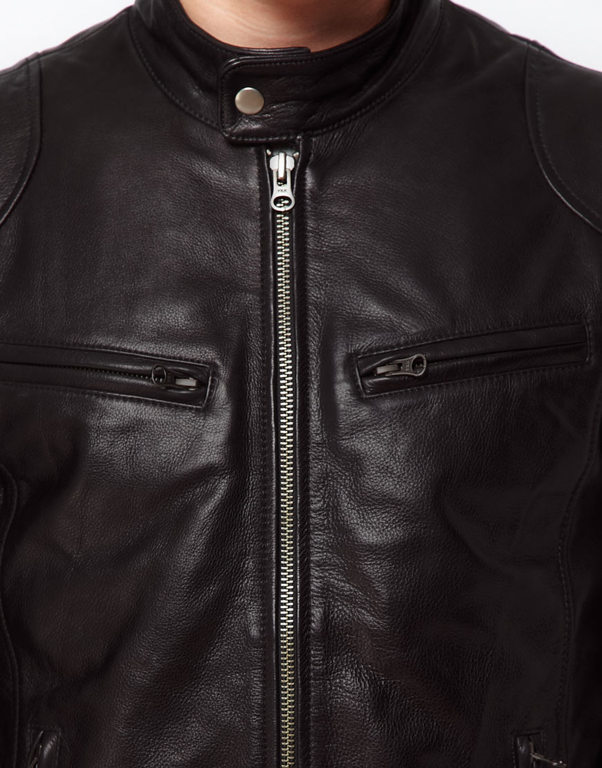 Lyst - Barneys Originals Barney's Leather Jacket Biker in Black for Men