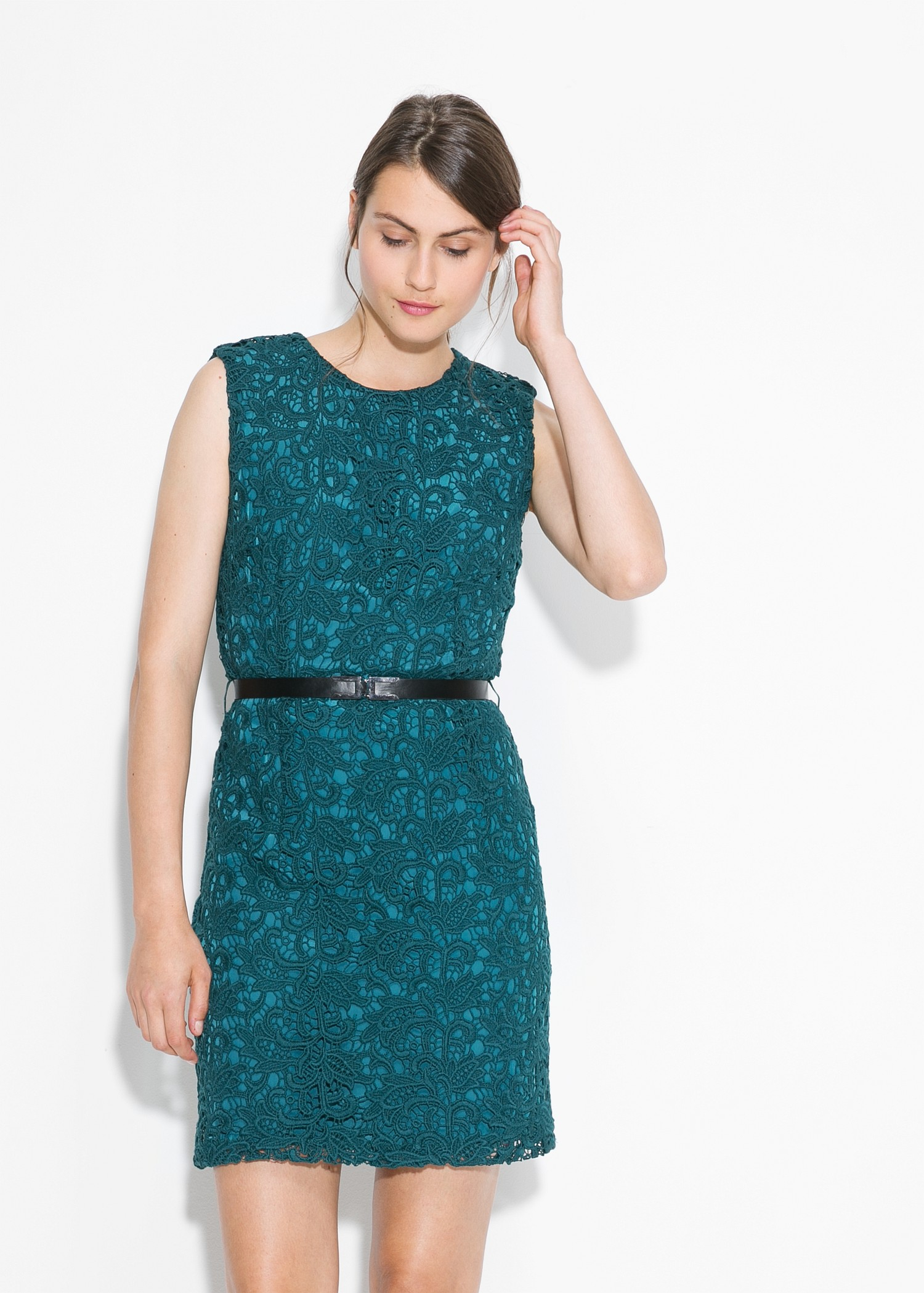 mango guipure dress