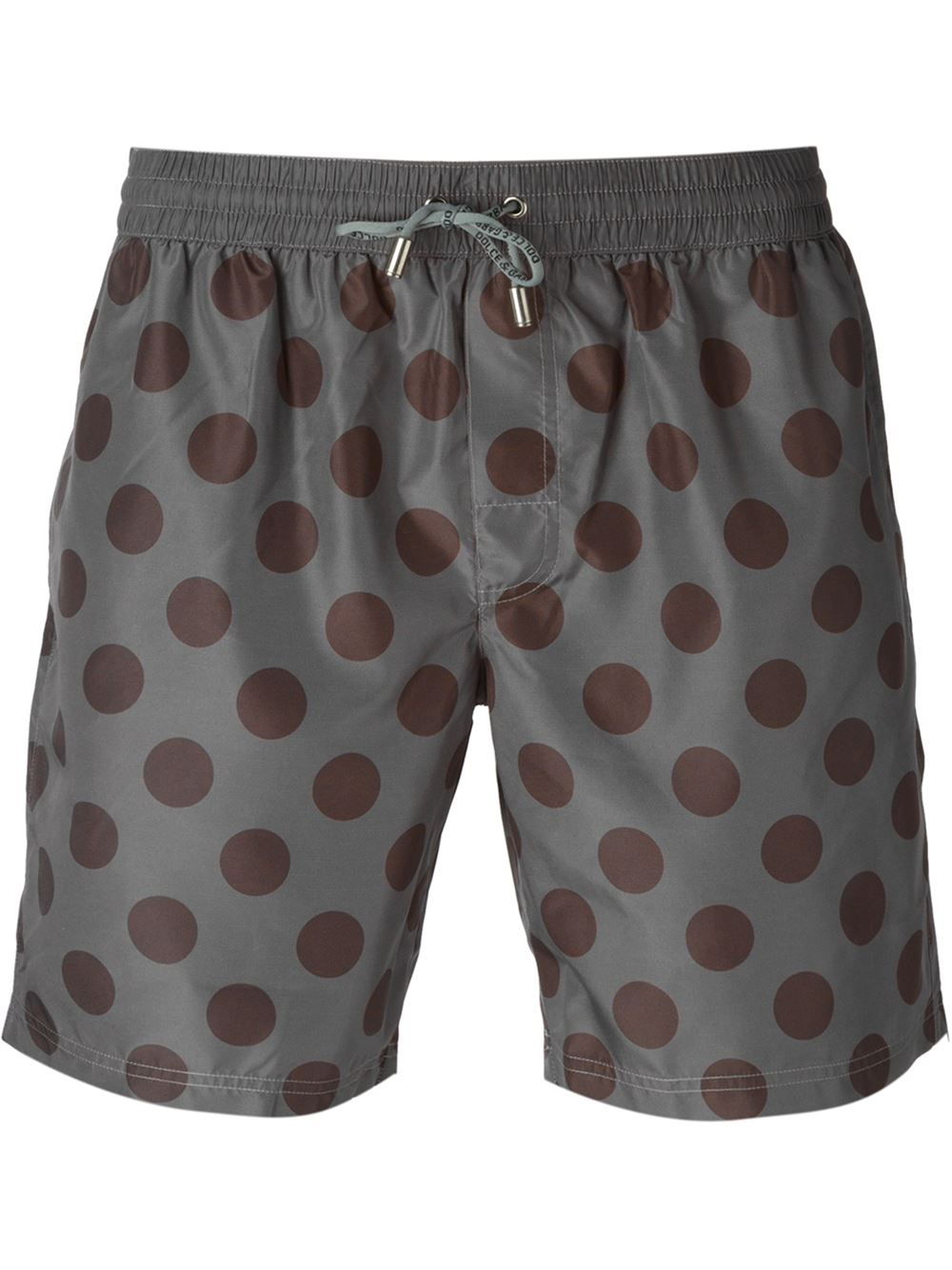Dolce & Gabbana Polka Dot Swim Shorts in Gray for Men