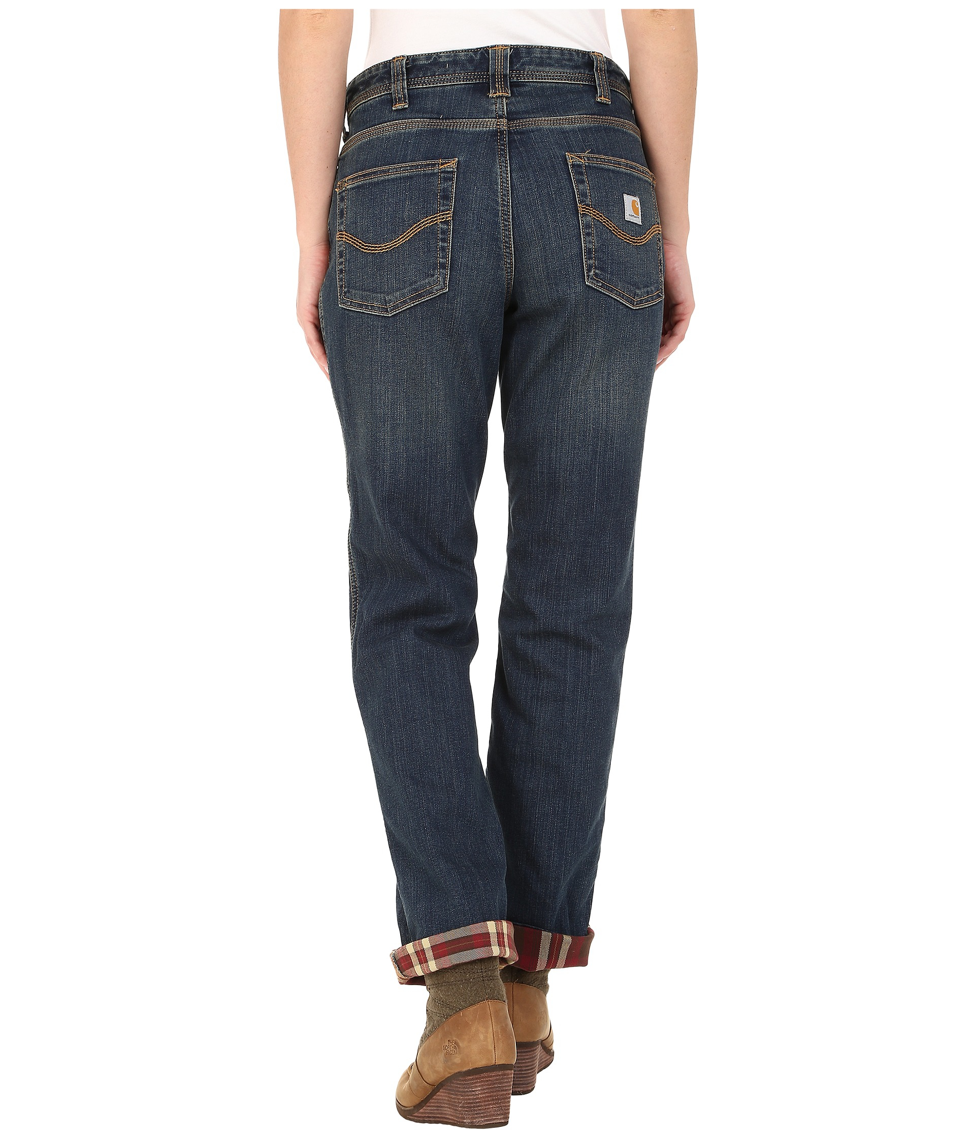 Carhartt Relaxed Fit Denim Flannel-lined Jeans in Blue | Lyst