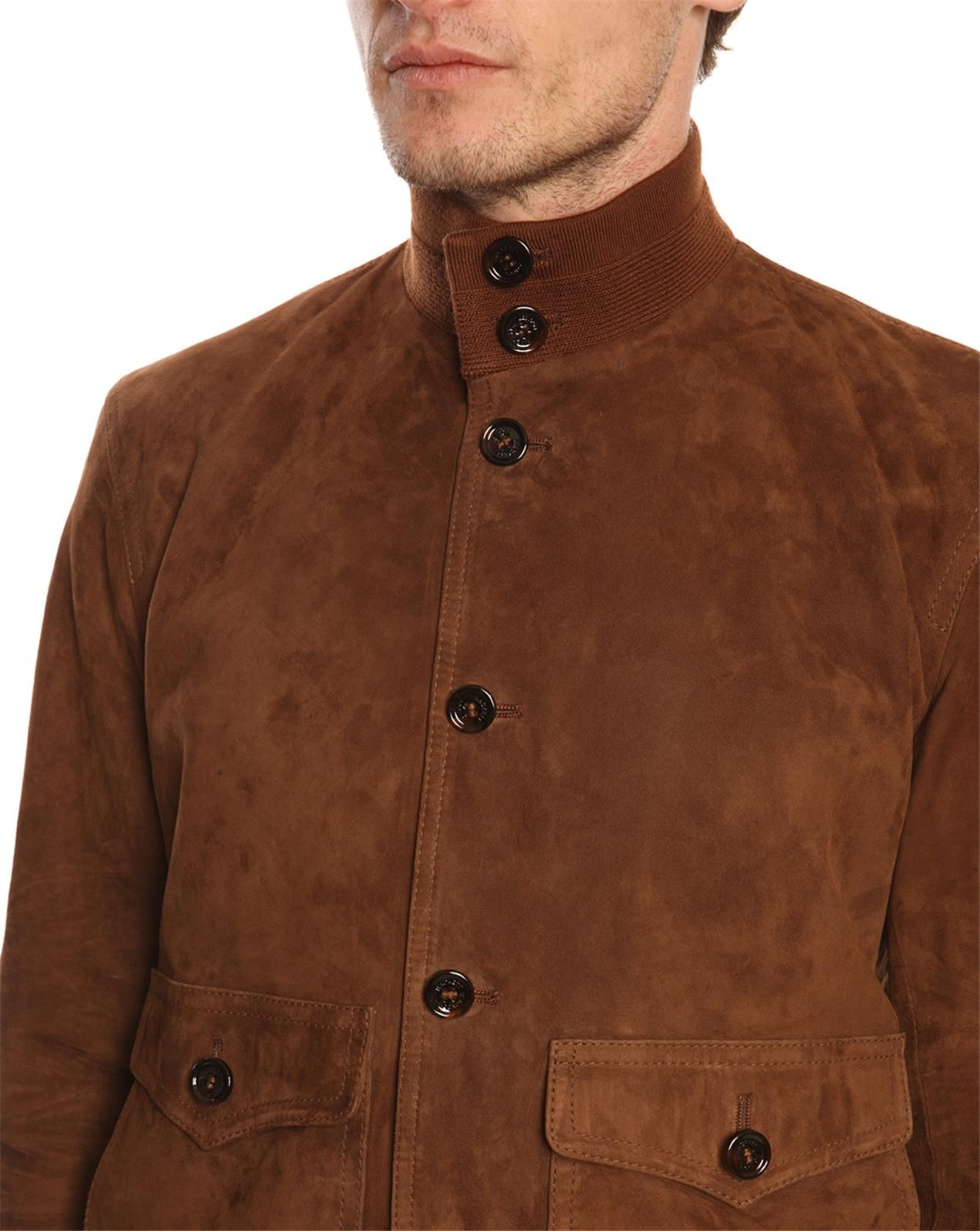 Hackett Brown Suede Jacket in Brown for Men Lyst