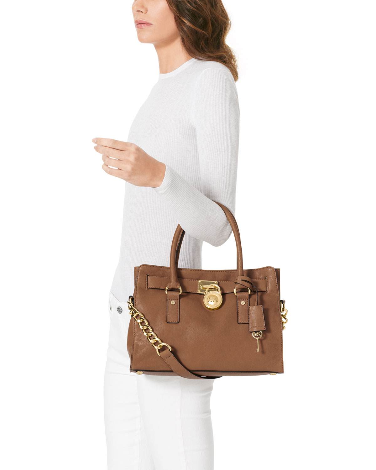 michael kors hamilton satchel small