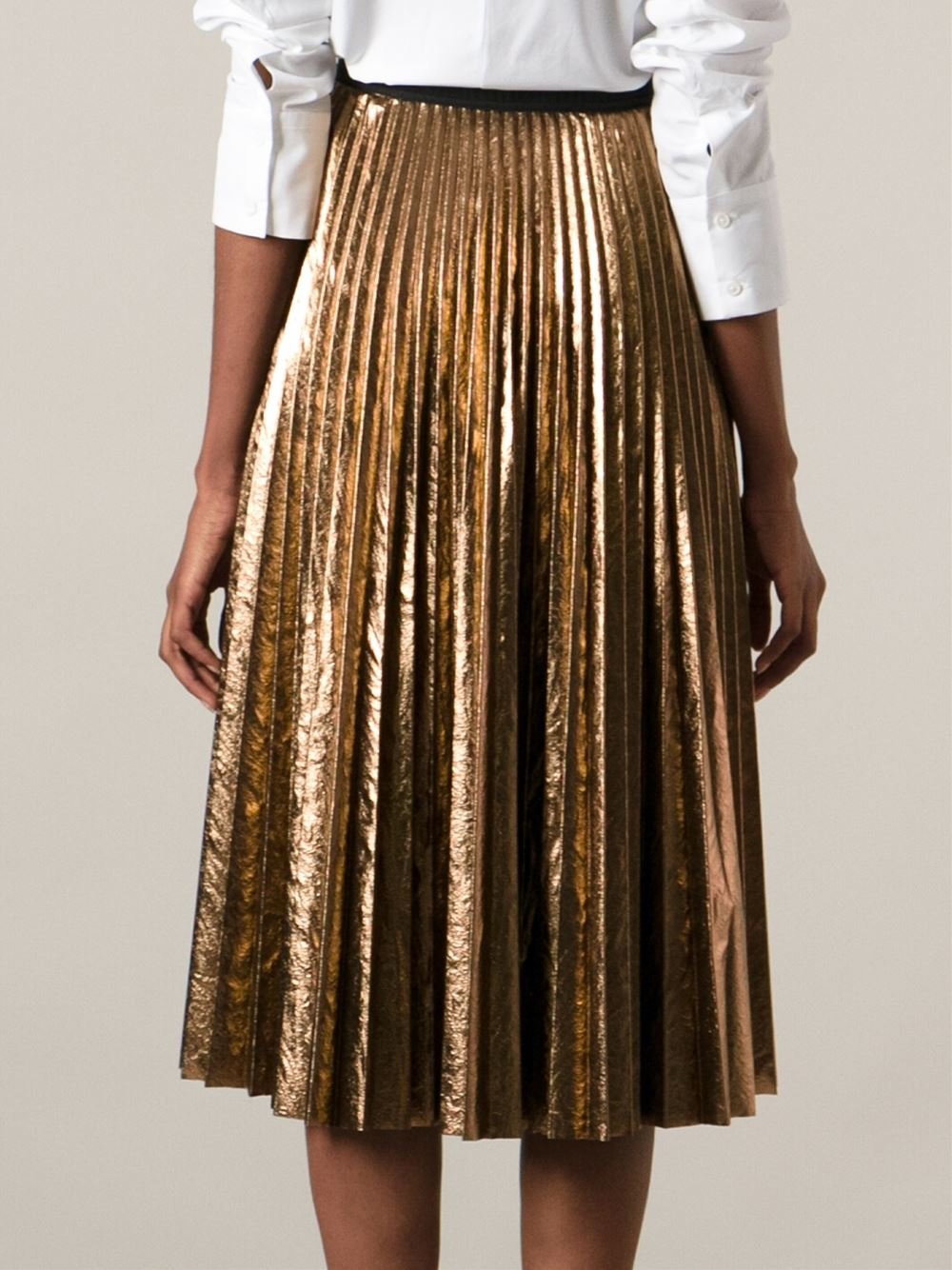 Antonio Marras Metallic Pleated Skirt - Lyst