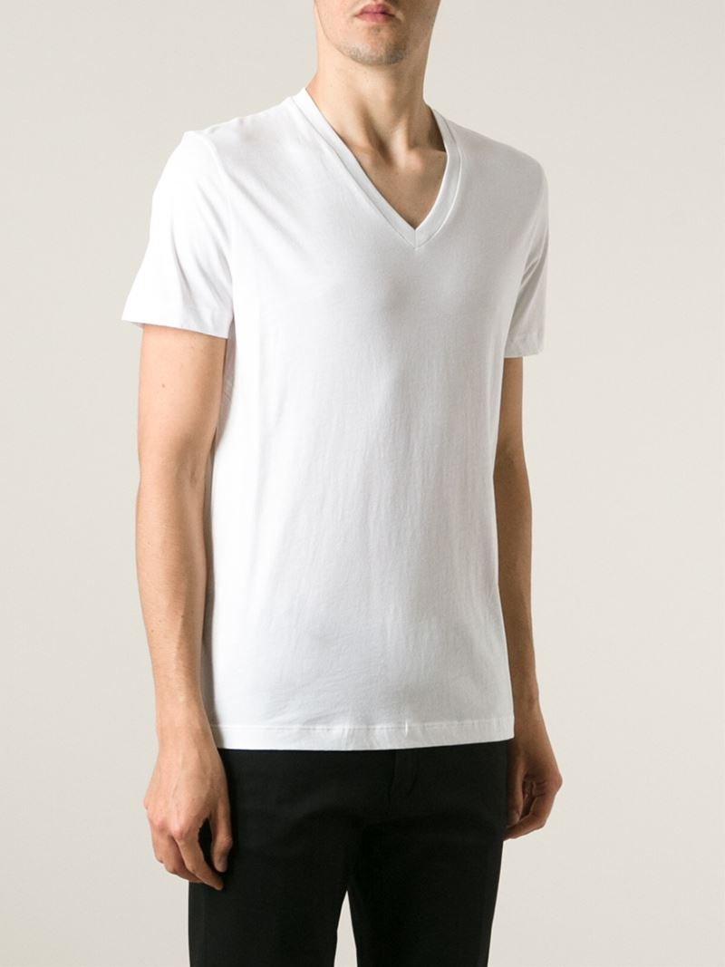Theory V-Neck Cotton T-Shirt in White for Men - Lyst