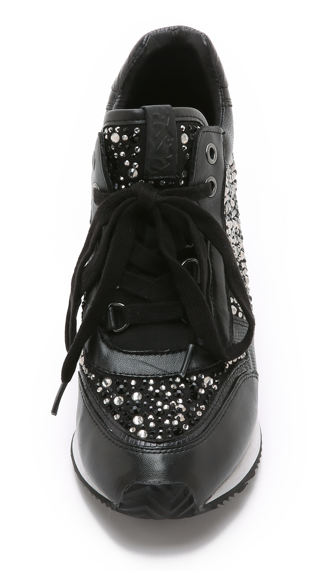 Kostumer Månens overflade Formand Ash Rhinestone Wedge Sneakers - Black | Lyst