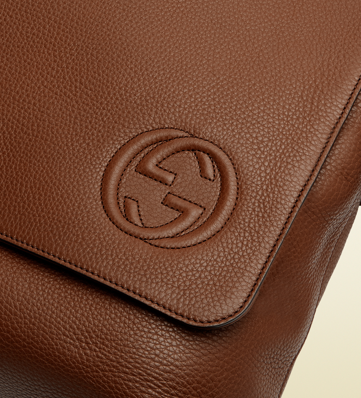 Gucci Soho Leather Messenger Bag in Brown for Men Lyst