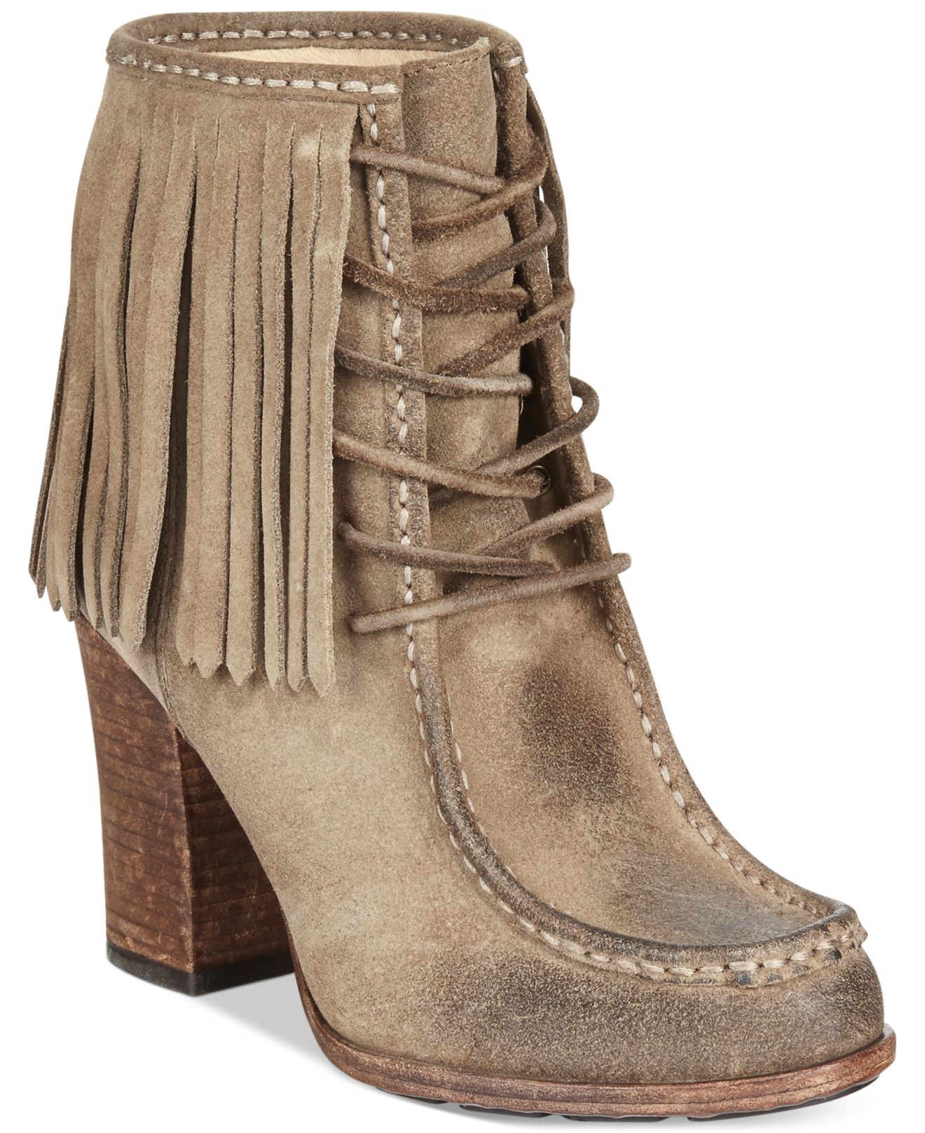 frye fringe booties
