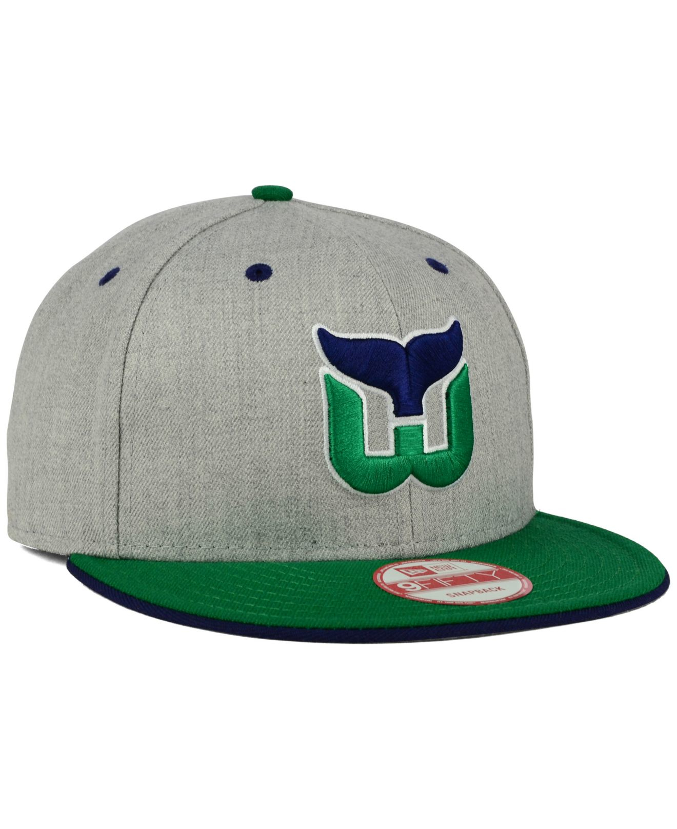 Hartford Whalers 2T WORDMARK Black-Green Fitted Hat