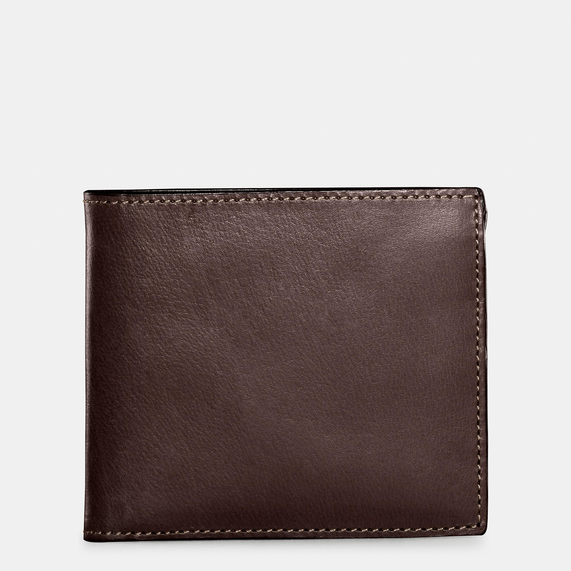 Coach Double Billfold Wallet In Water Buffalo in Brown for Men | Lyst