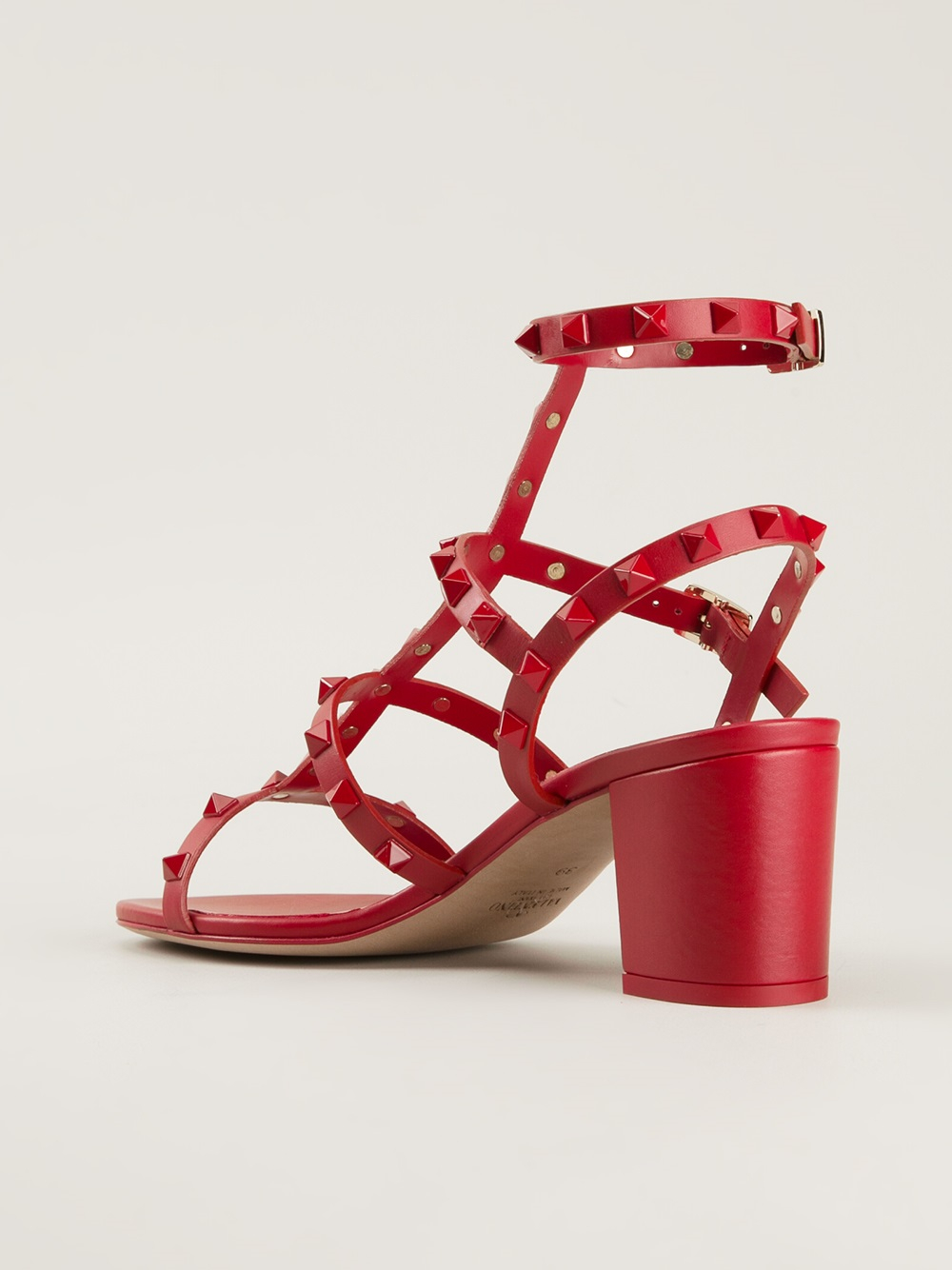 valentino rockstud sandals red