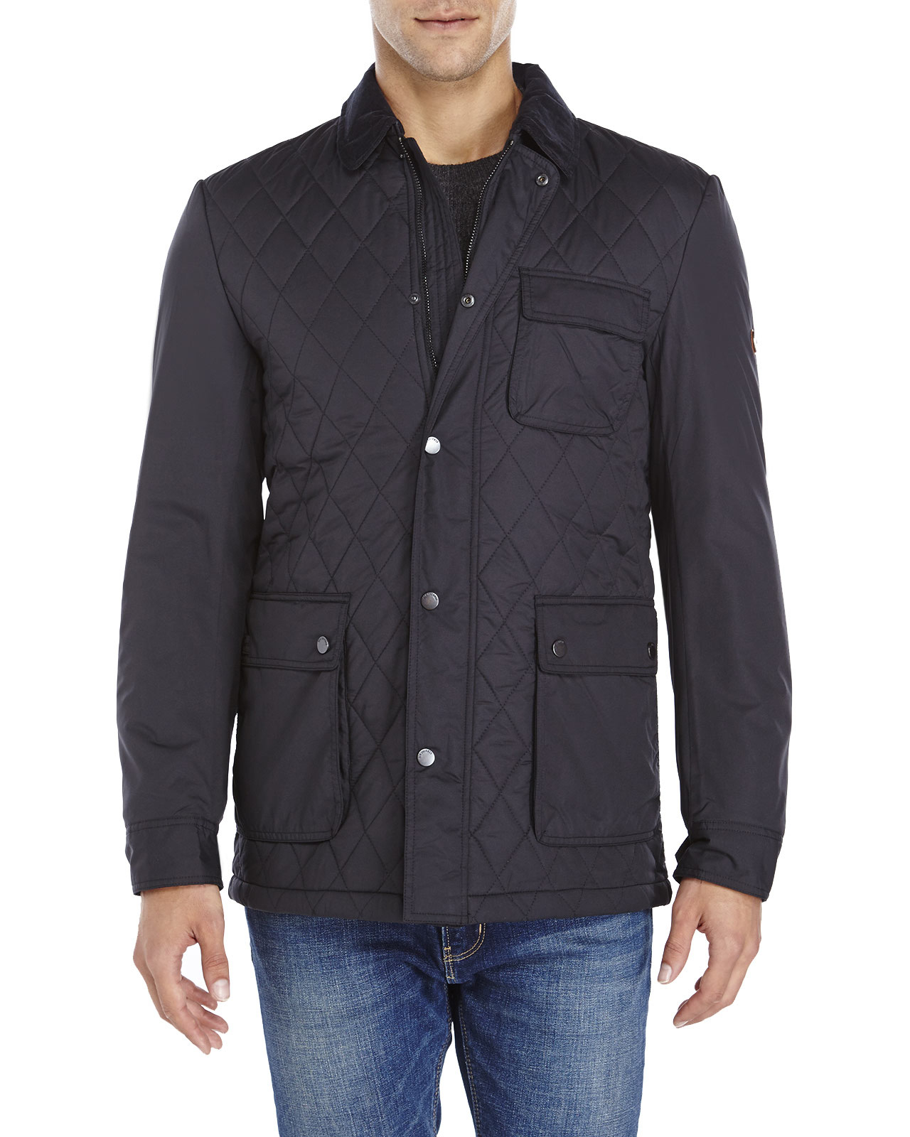 Ben sherman Quilted Field Jacket in Black for Men | Lyst