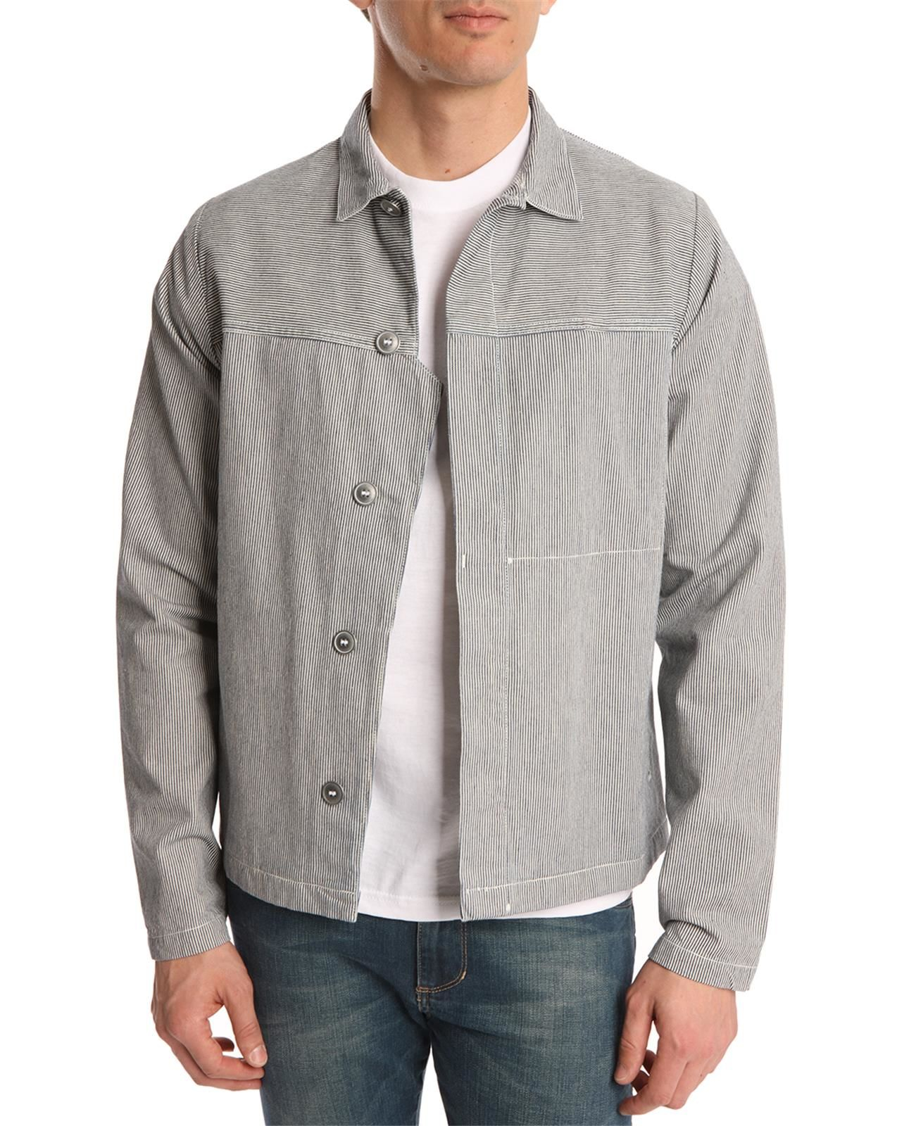 Homecore Storm White And Blue Striped Jacket in Blue for Men (white) Lyst