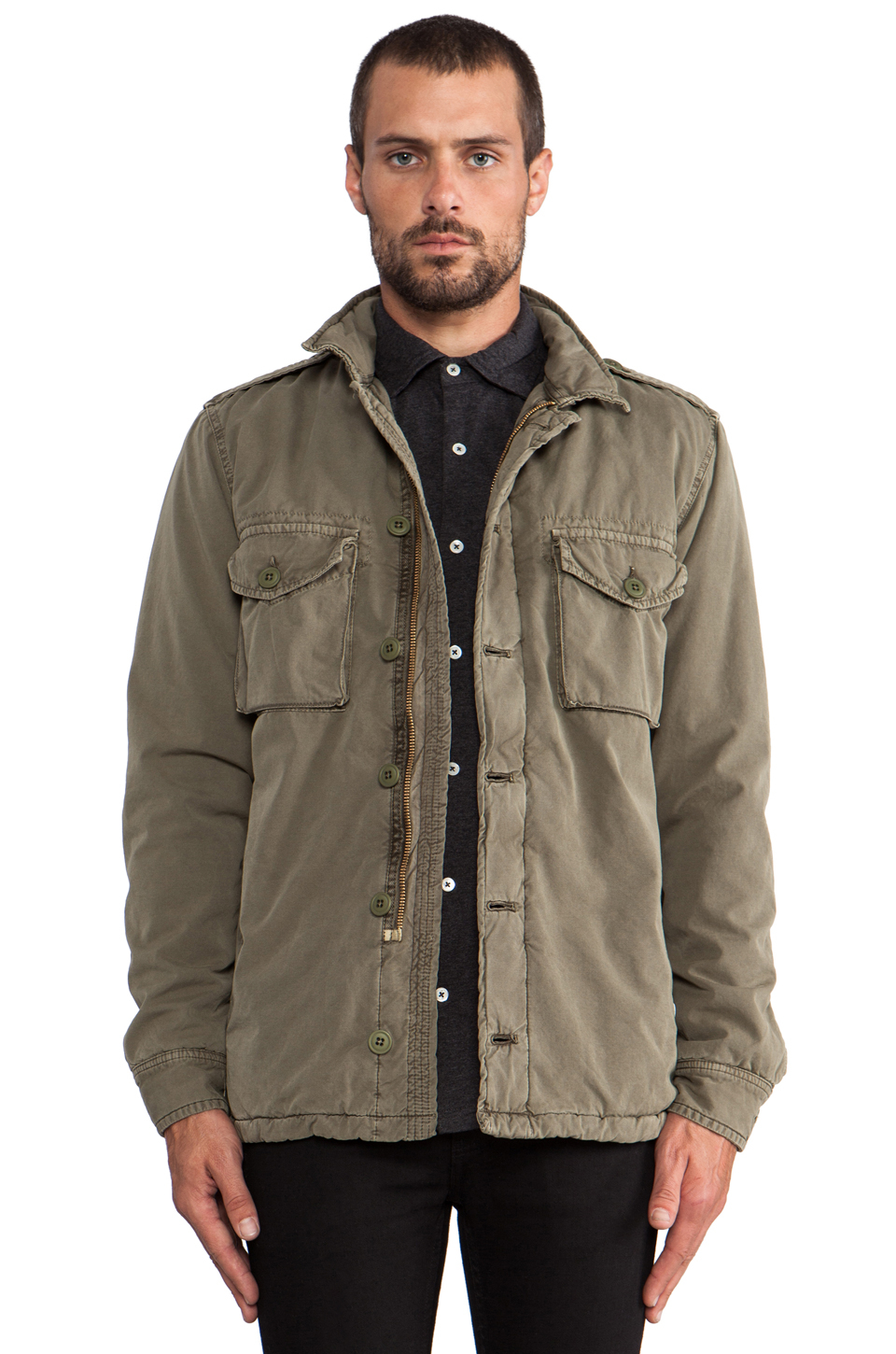 Hartford Army Jacket in Olive in Army Green (Green) for Men - Lyst