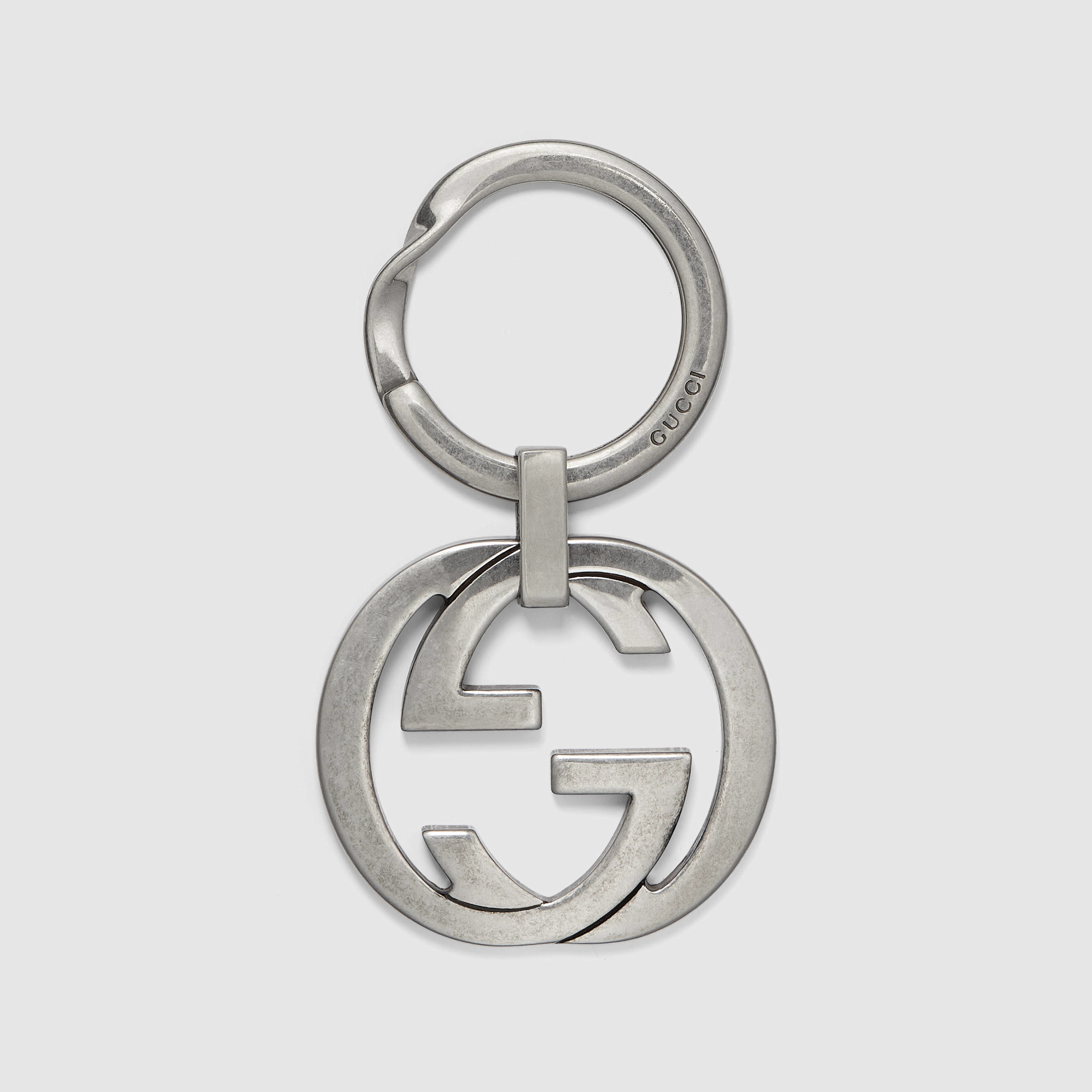 Gucci Interlocking G Key Ring in Metallic | Lyst