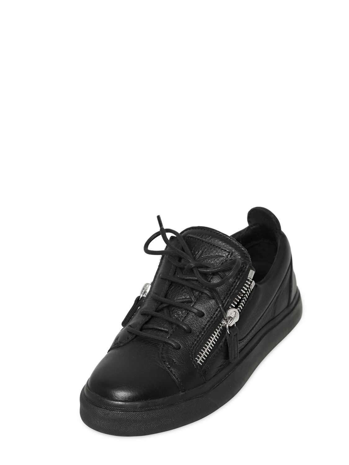 Lyst - Giuseppe Zanotti 20mm Zipped Leather Sneakers in Black for Men