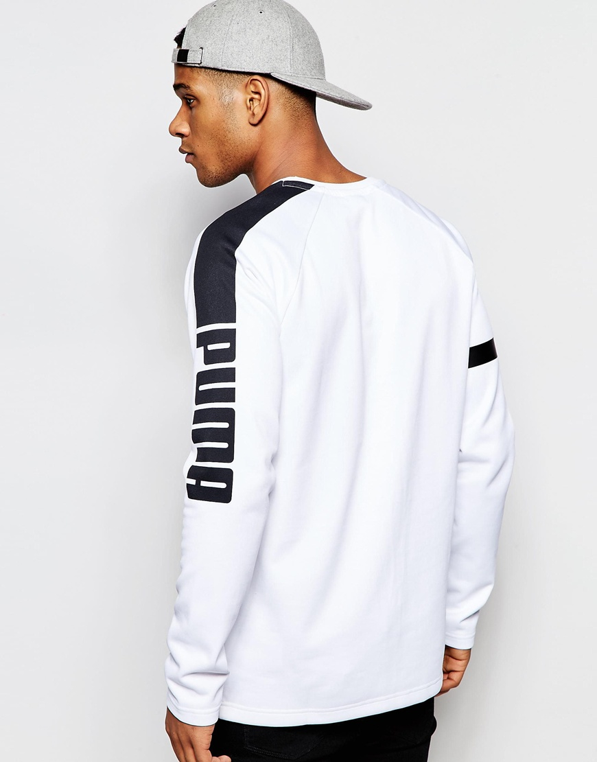 PUMA Bonded Long Sleeved Top in White 