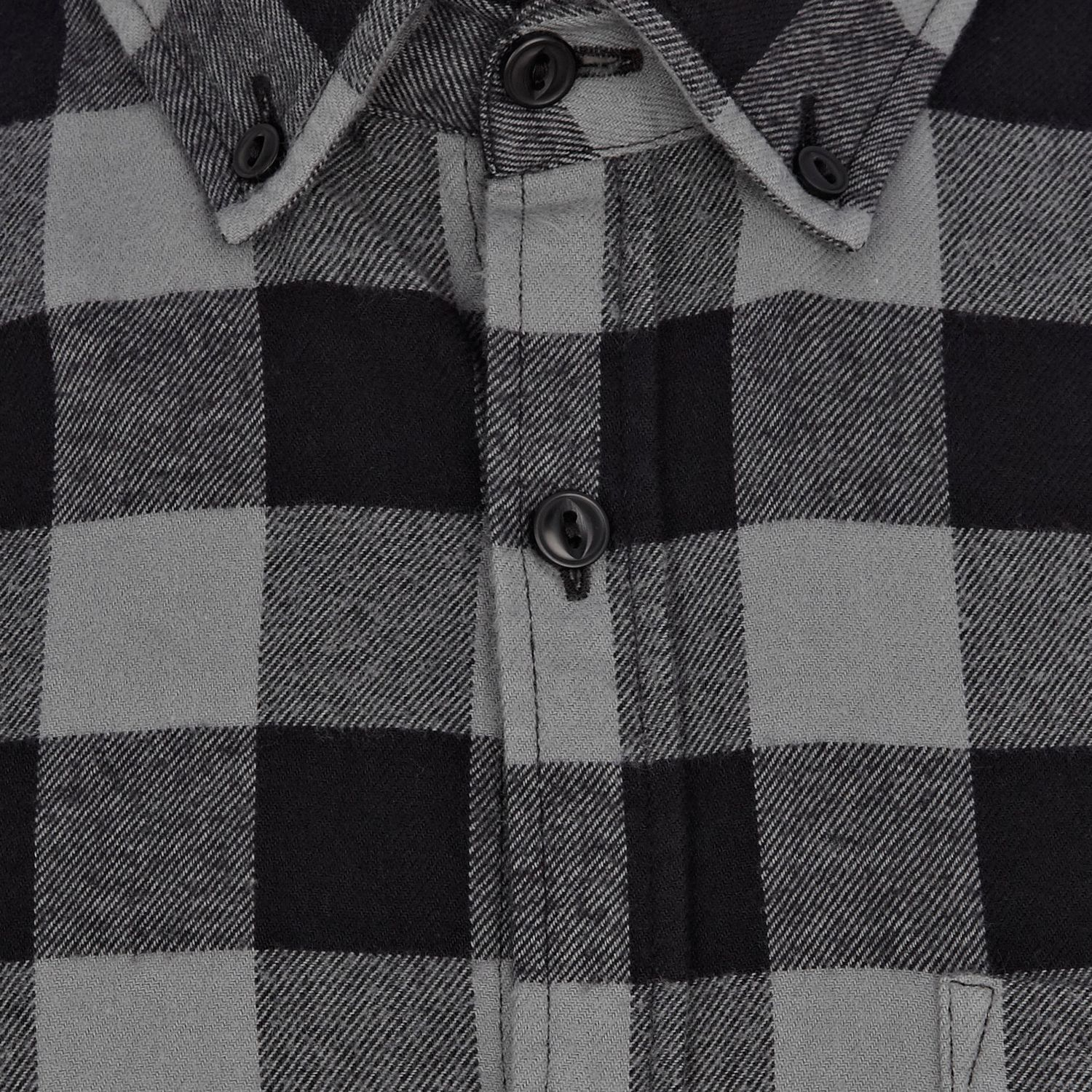 River island Grey And Black Check Flannel Shirt in Gray for Men (Grey ...