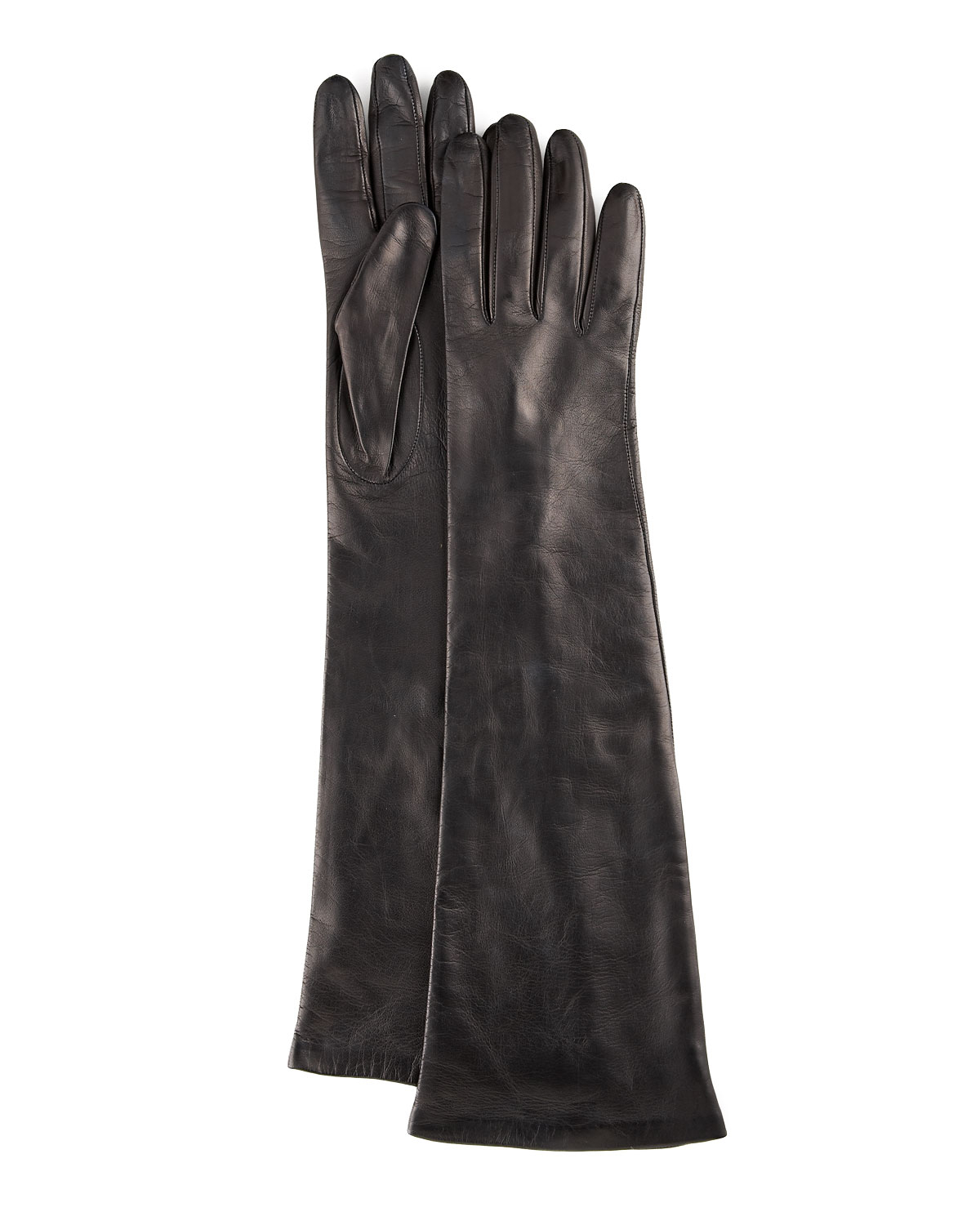 elbow length leather gloves