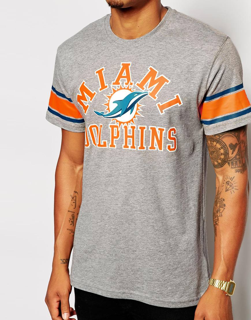 grey miami dolphins t shirt