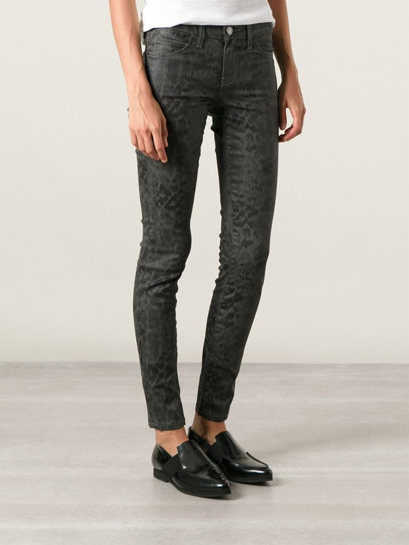 snakeskin bell bottom jeans